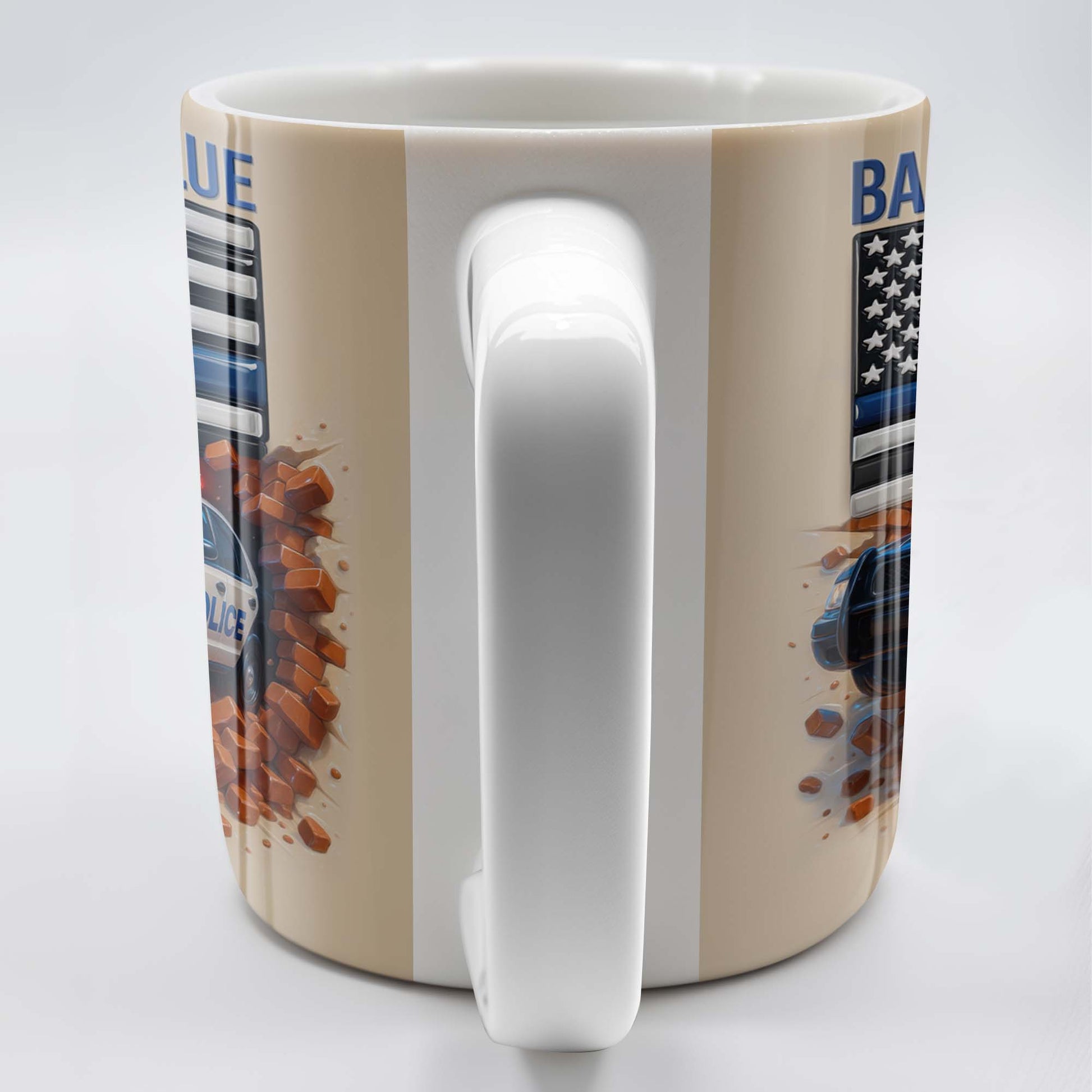 Back The Blue, Police Car and American Flag