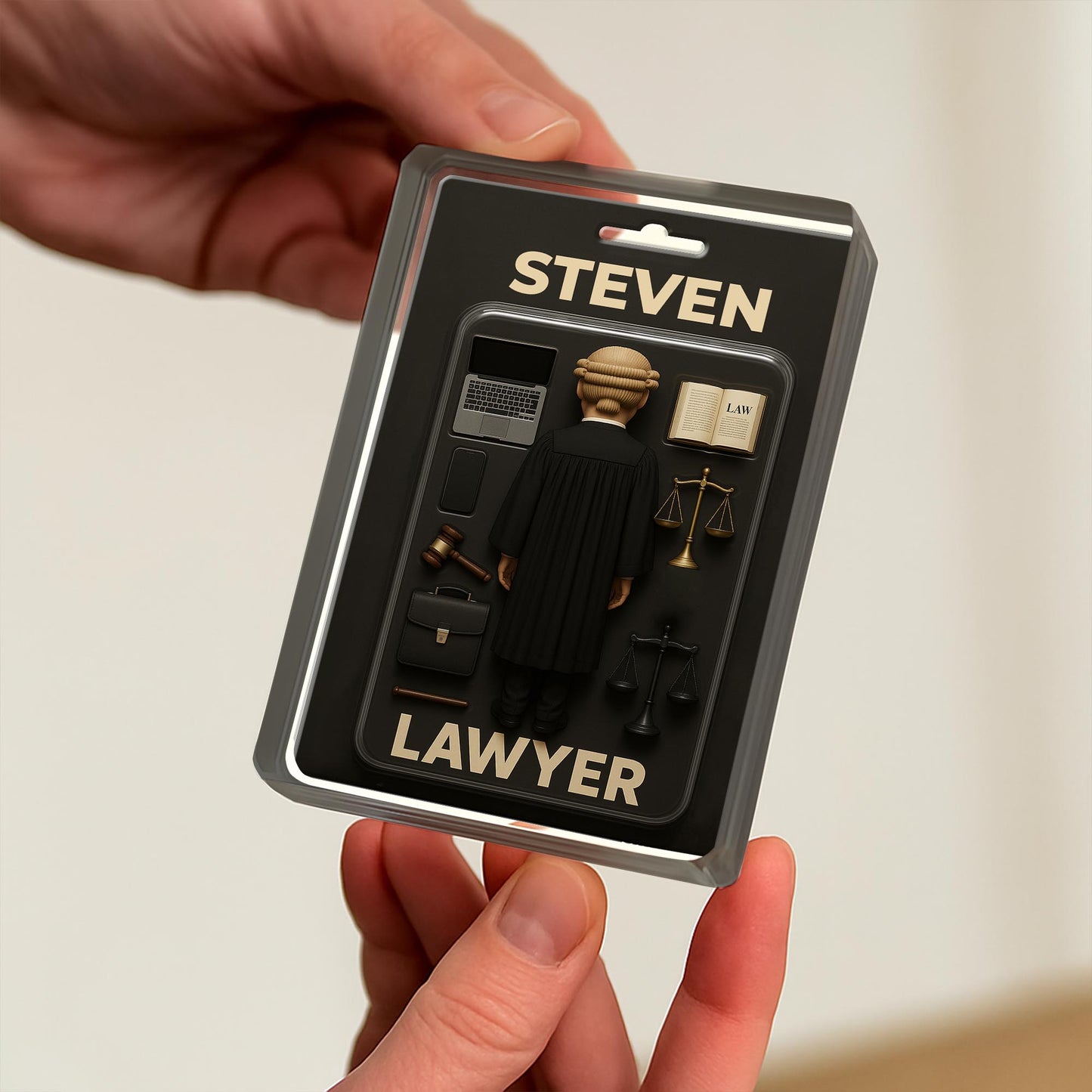 Inspirational Lawyer-Themed Acrylic Plaque Featuring Gavel, Scales of Justice