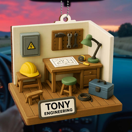 Celebrate Your Creativity, Safety Helmet, Workbench, Tools, Desk Lamp, Tool Box