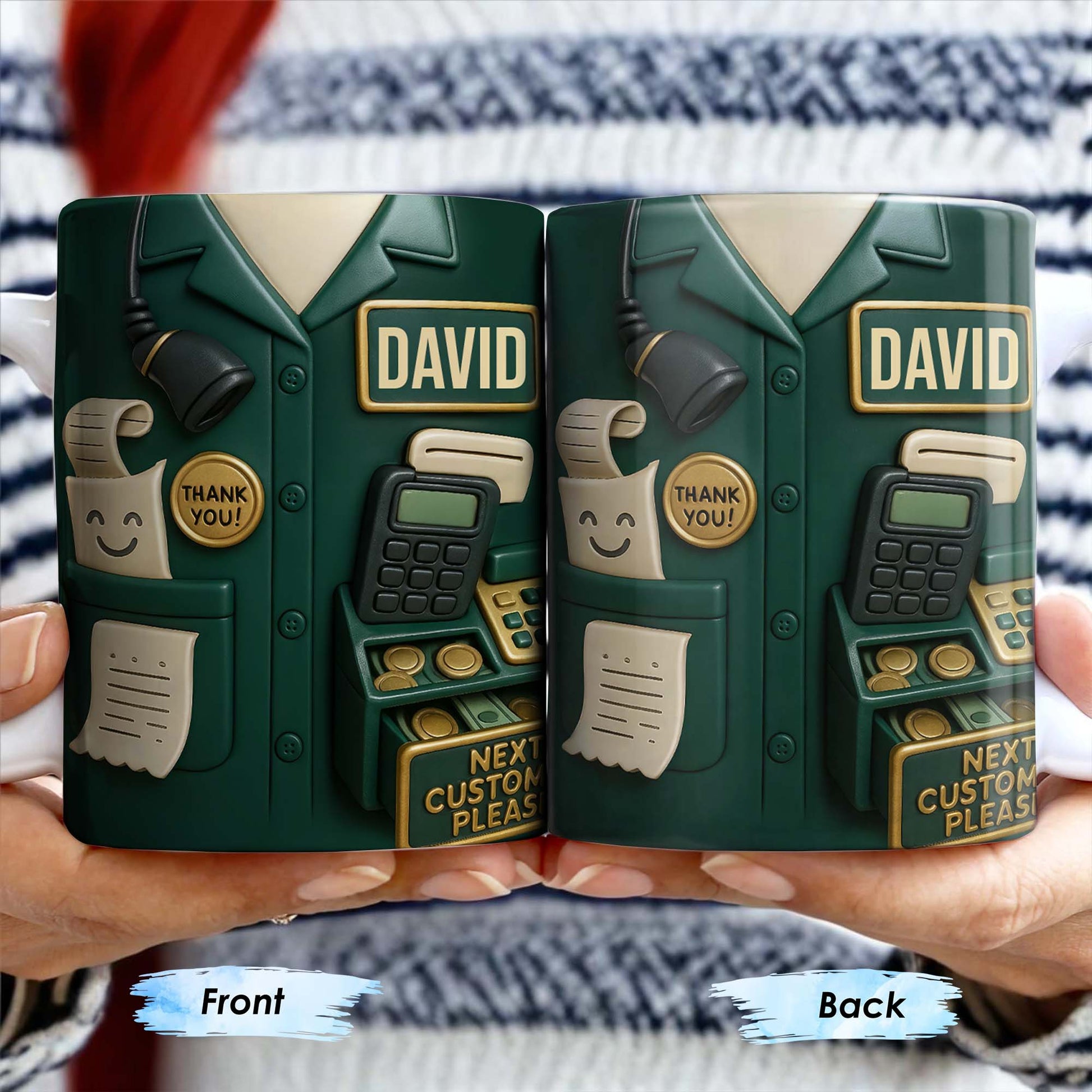 Best Coffee Break Companion For Awesome Cashiers, Cash Register And Telephone