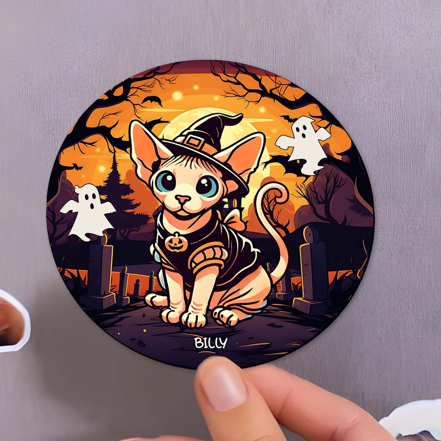 Joyeux anniversaire avec votre animal préféré ! Aimant de réfrigérateur personnalisé ! PET027_MAGN