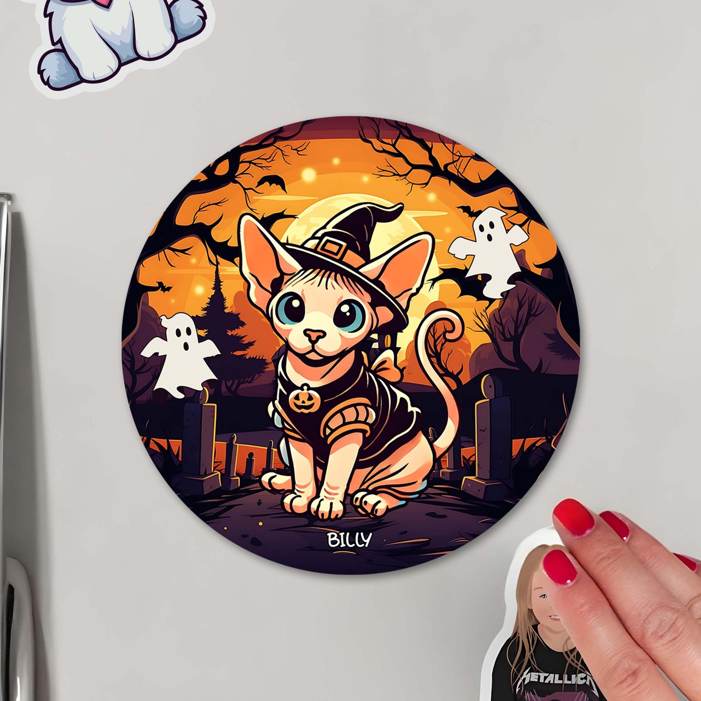 Joyeux anniversaire avec votre animal préféré ! Aimant de réfrigérateur personnalisé ! PET027_MAGN