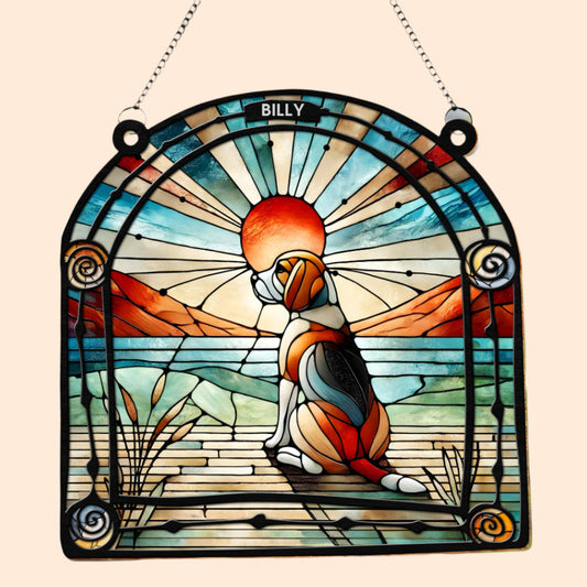 Cherish Every Sunset Stained Glass Suncatcher