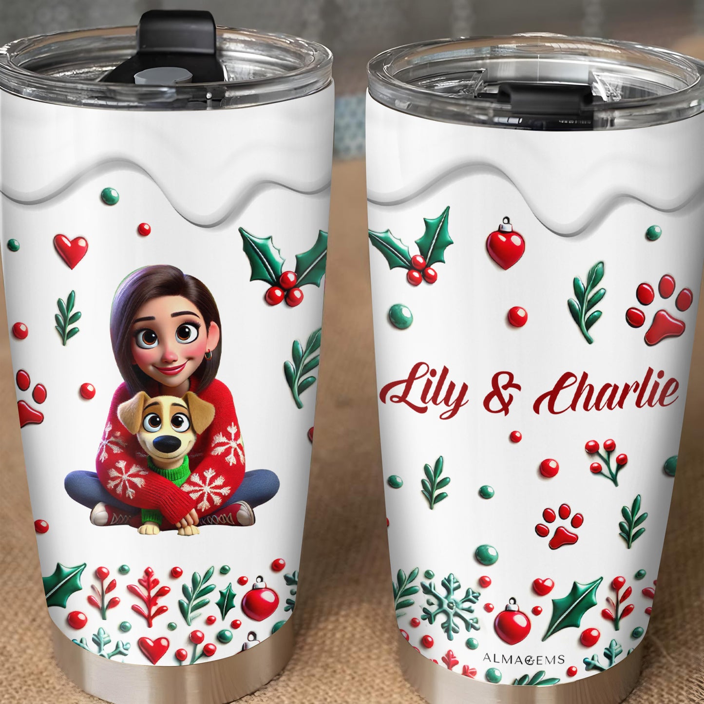 Holiday Magic With Your Furry Friends Festive Tumbler