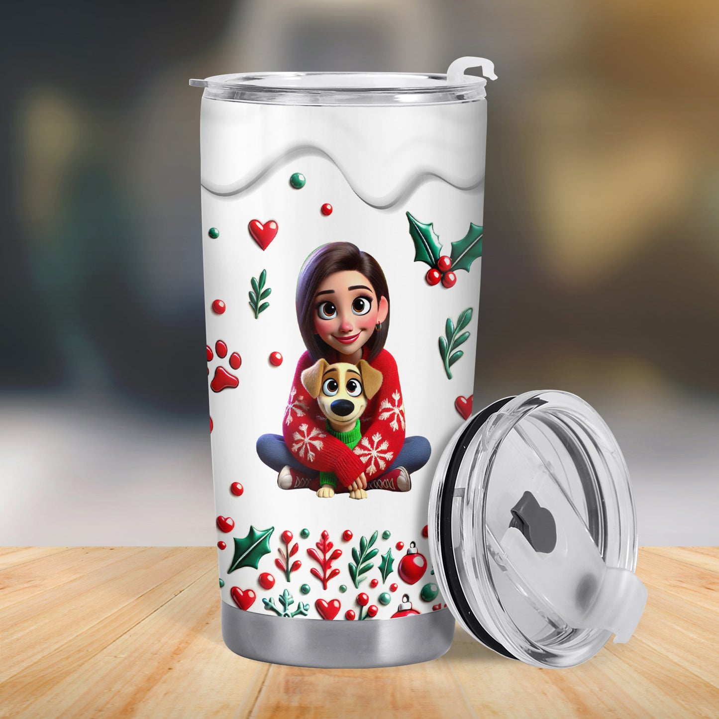 Holiday Magic With Your Furry Friends Festive Tumbler
