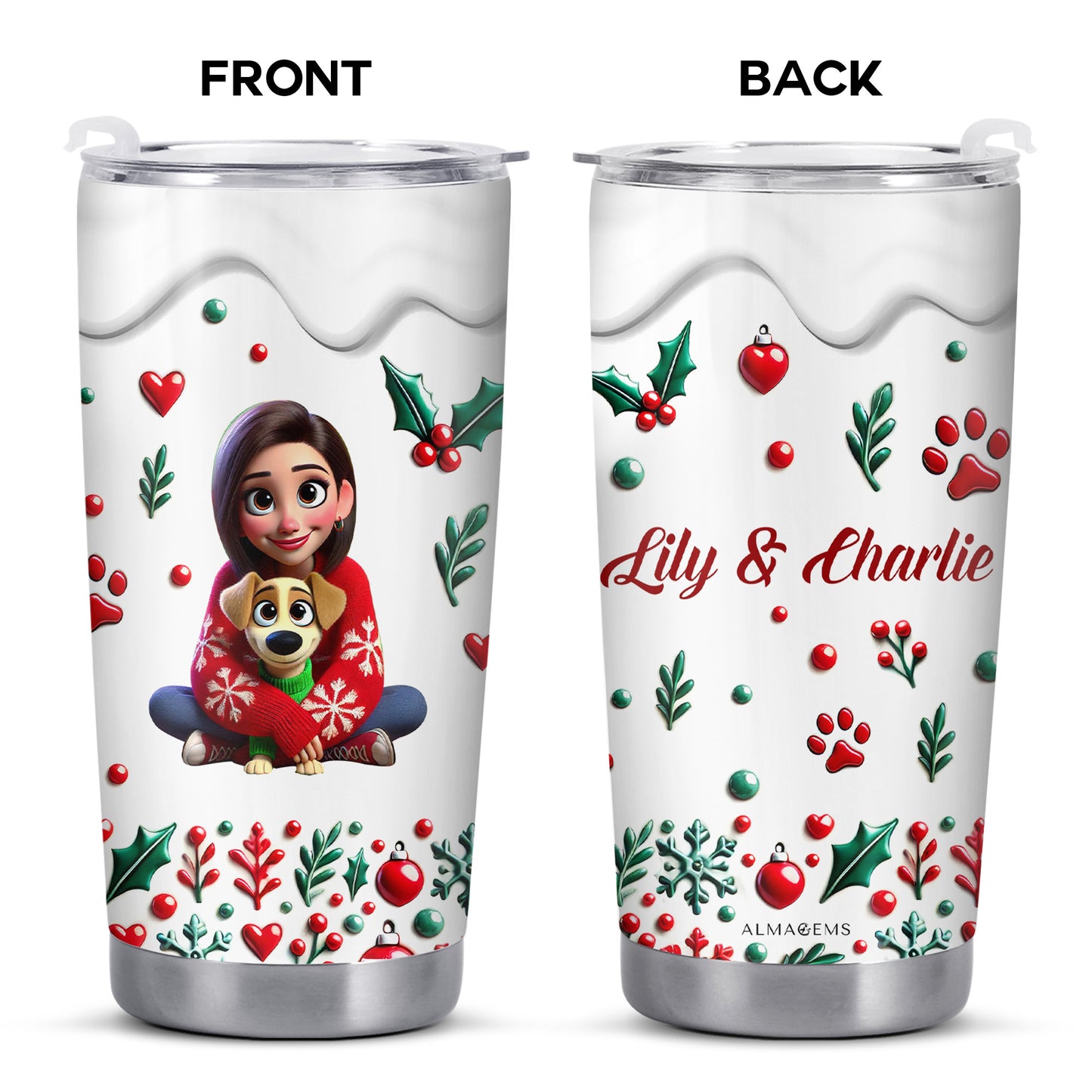 Holiday Magic With Your Furry Friends Festive Tumbler