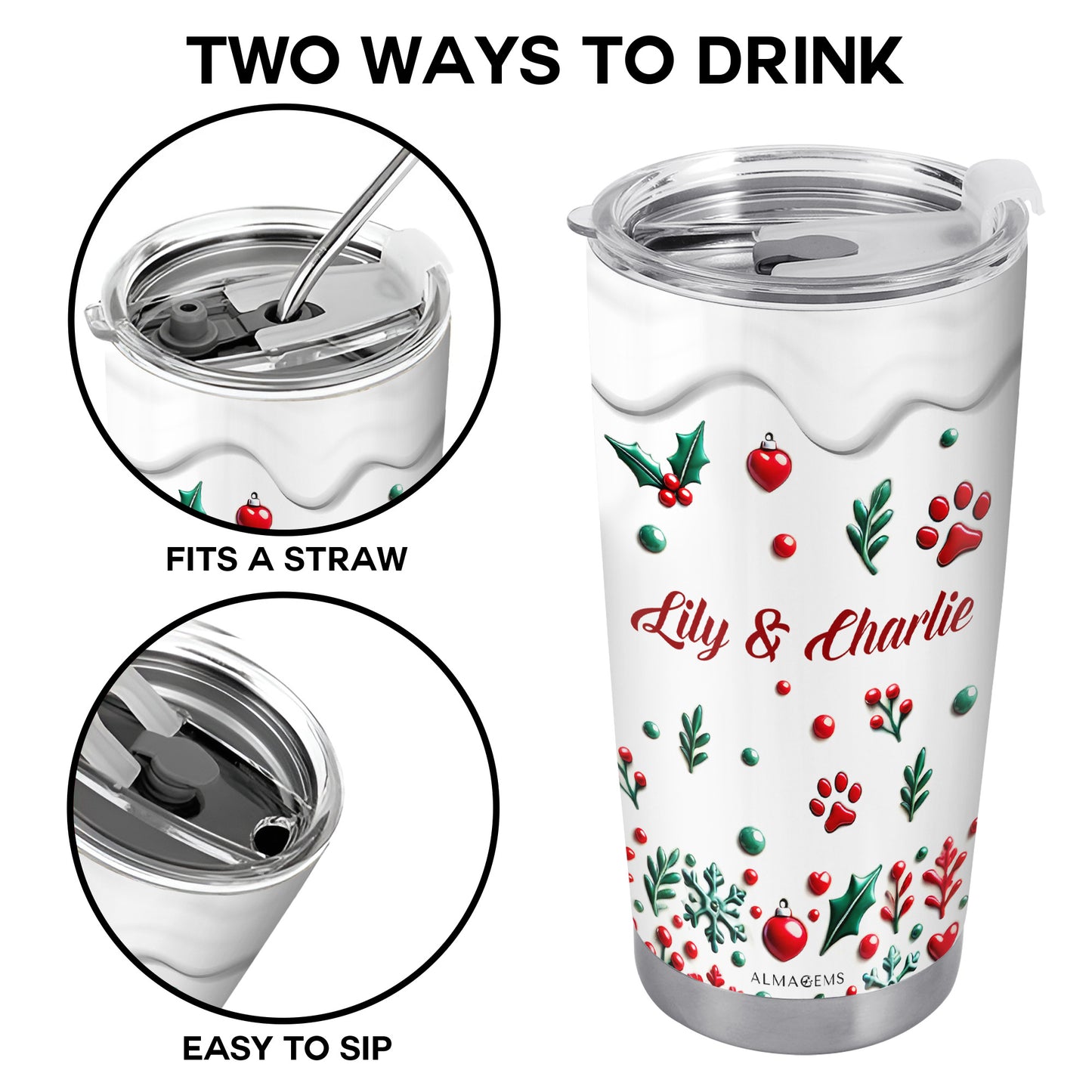 Holiday Magic With Your Furry Friends Festive Tumbler