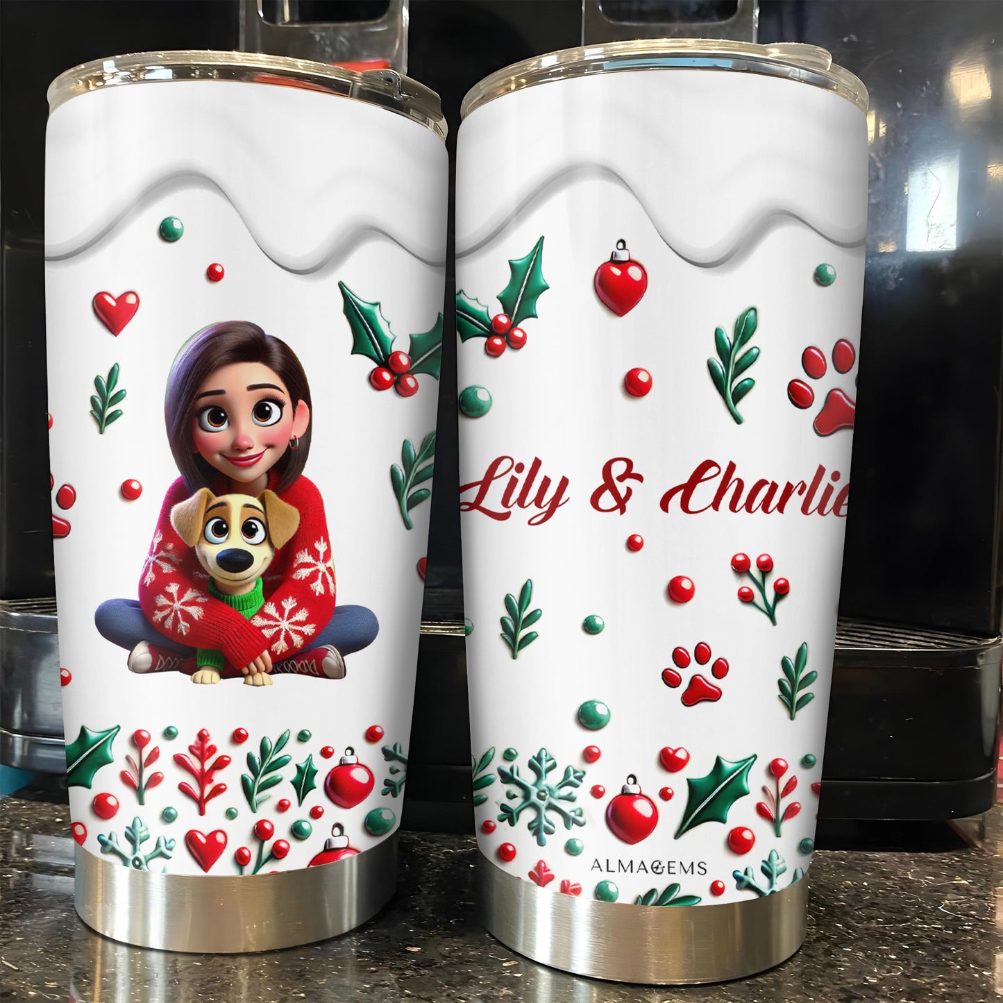Holiday Magic With Your Furry Friends Festive Tumbler