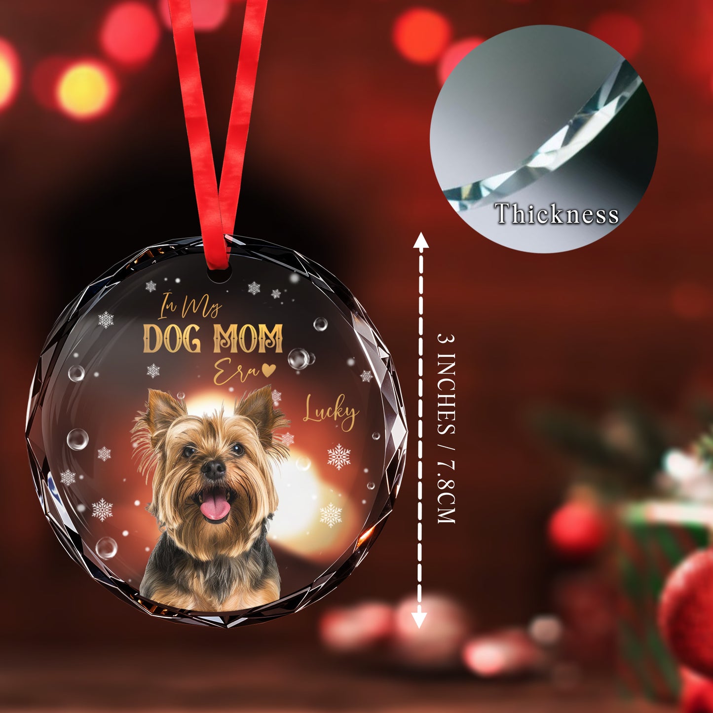 In This Dog Mom Era With Adorable Dog and Snowflakes Design
