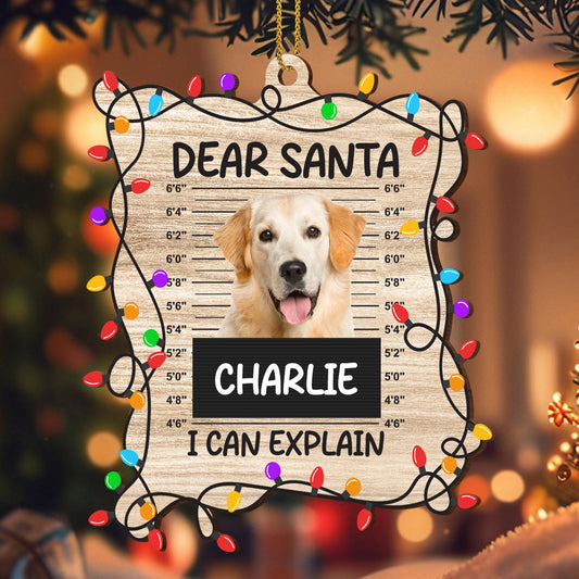 Dear Santa I Can Explain Dog Christmas Ornament