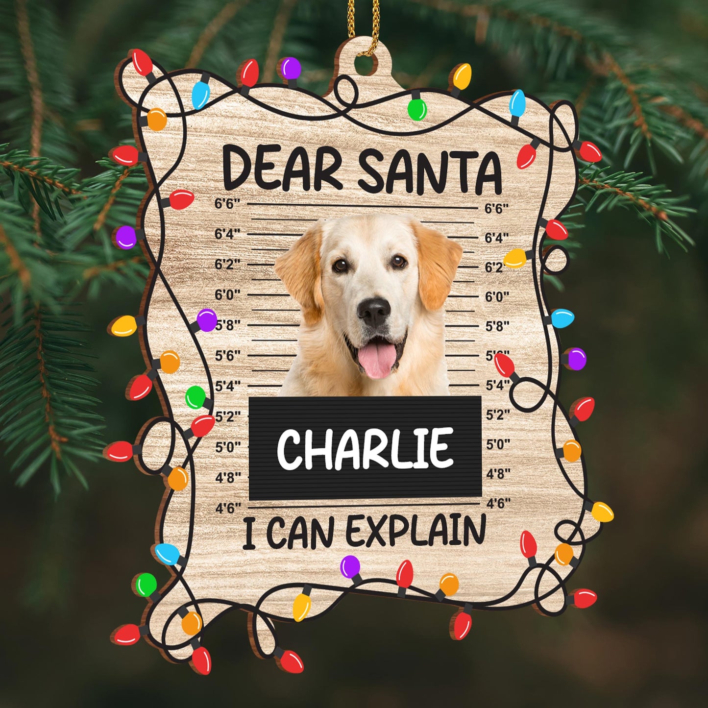 Dear Santa I Can Explain Dog Christmas Ornament