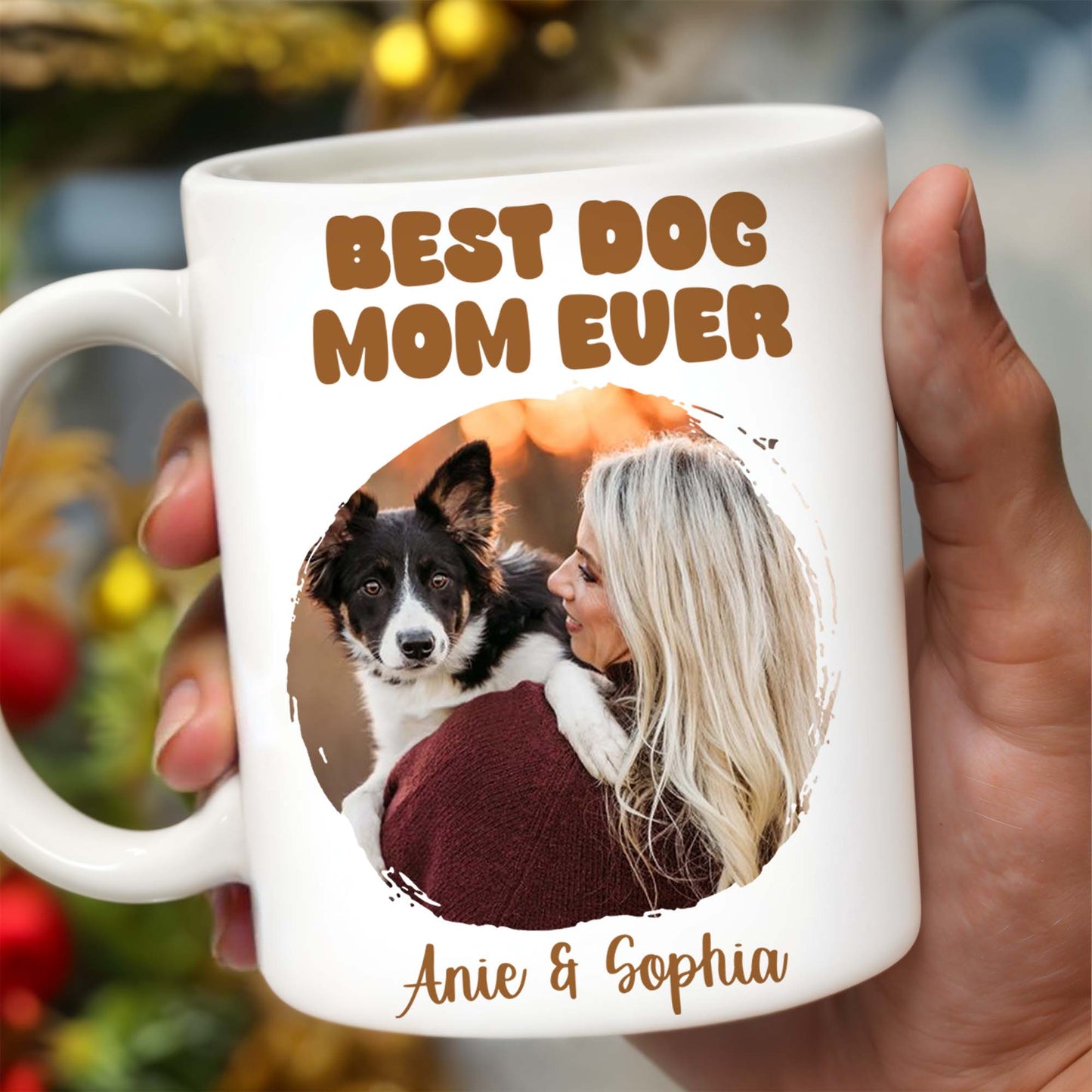 Best Dog Mom Ever With Heart Frame