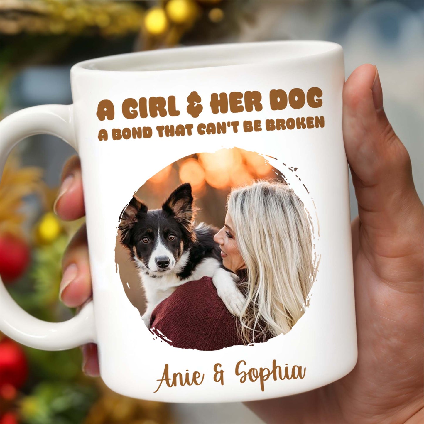 A Girl And Her Dog Unbreakable Bond Coffee Mug