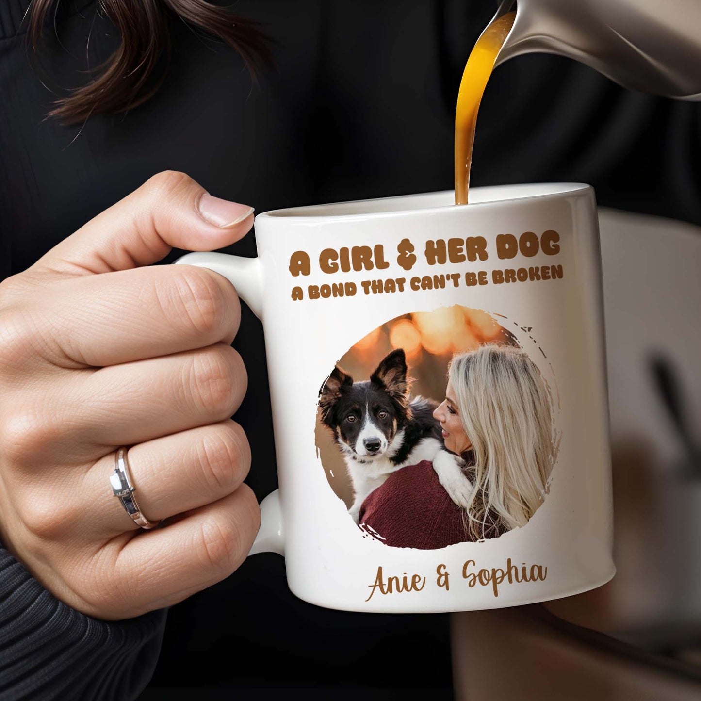 A Girl And Her Dog Unbreakable Bond Coffee Mug