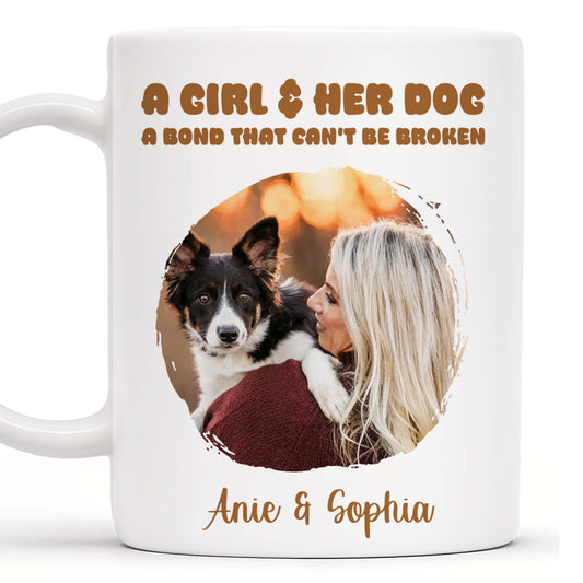 A Girl And Her Dog Unbreakable Bond Coffee Mug