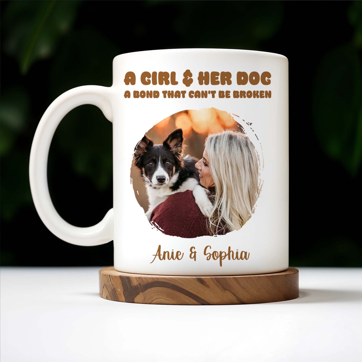 A Girl And Her Dog Unbreakable Bond Coffee Mug