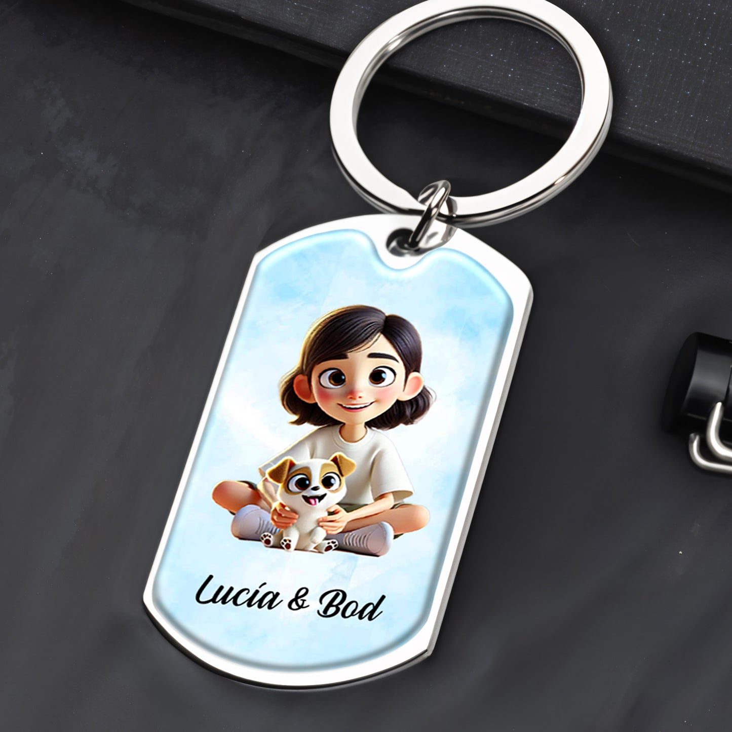A Girl And Her Dog, A Bond That Can't Be Broken Keychain
