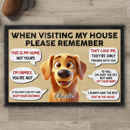 This Is My Home Funny Dog Speech Bubble Mat