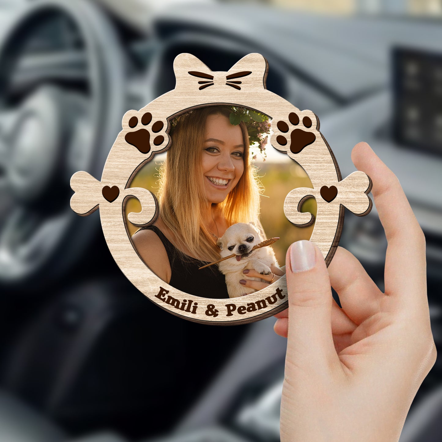 Forever In Our Hearts With Our Furry Friends Visor Clip Featuring Paws And Hearts