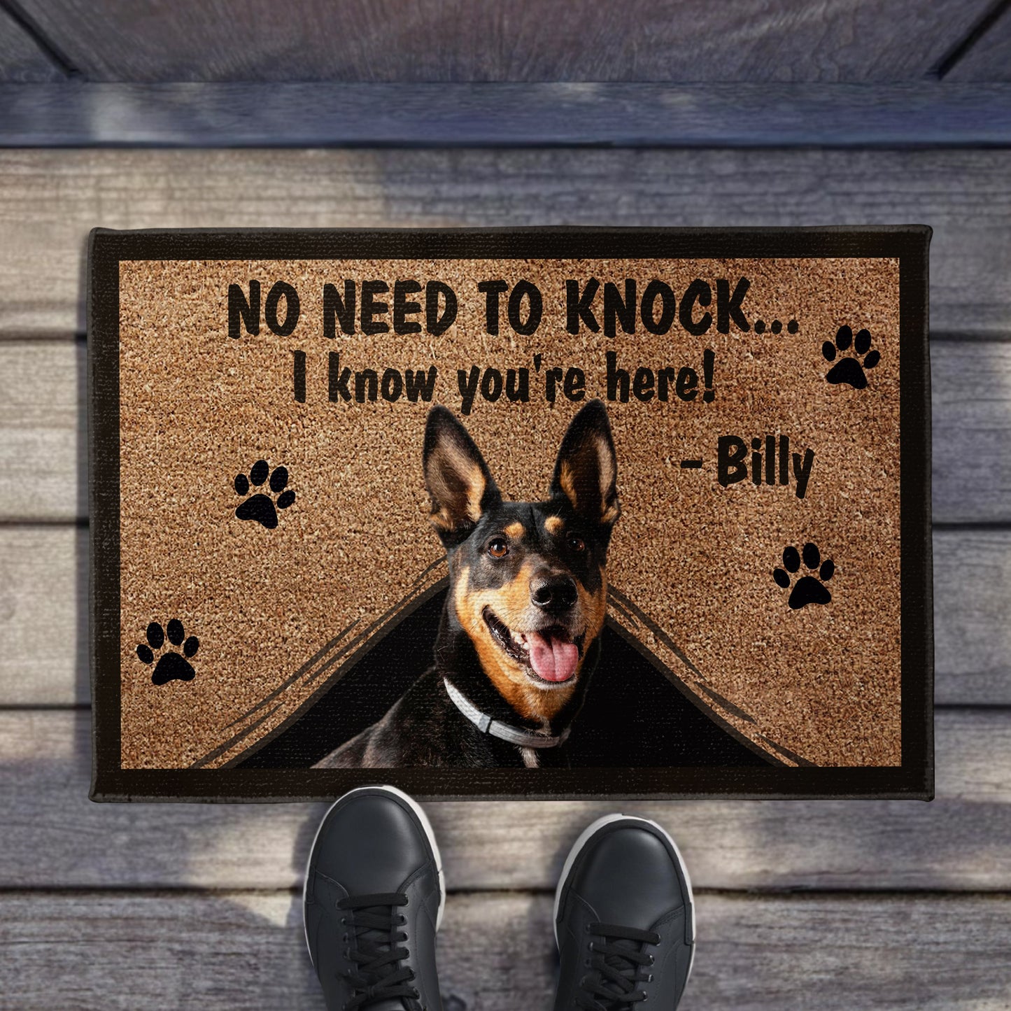 No Need To Knock I Know You're Here Dog Doormat