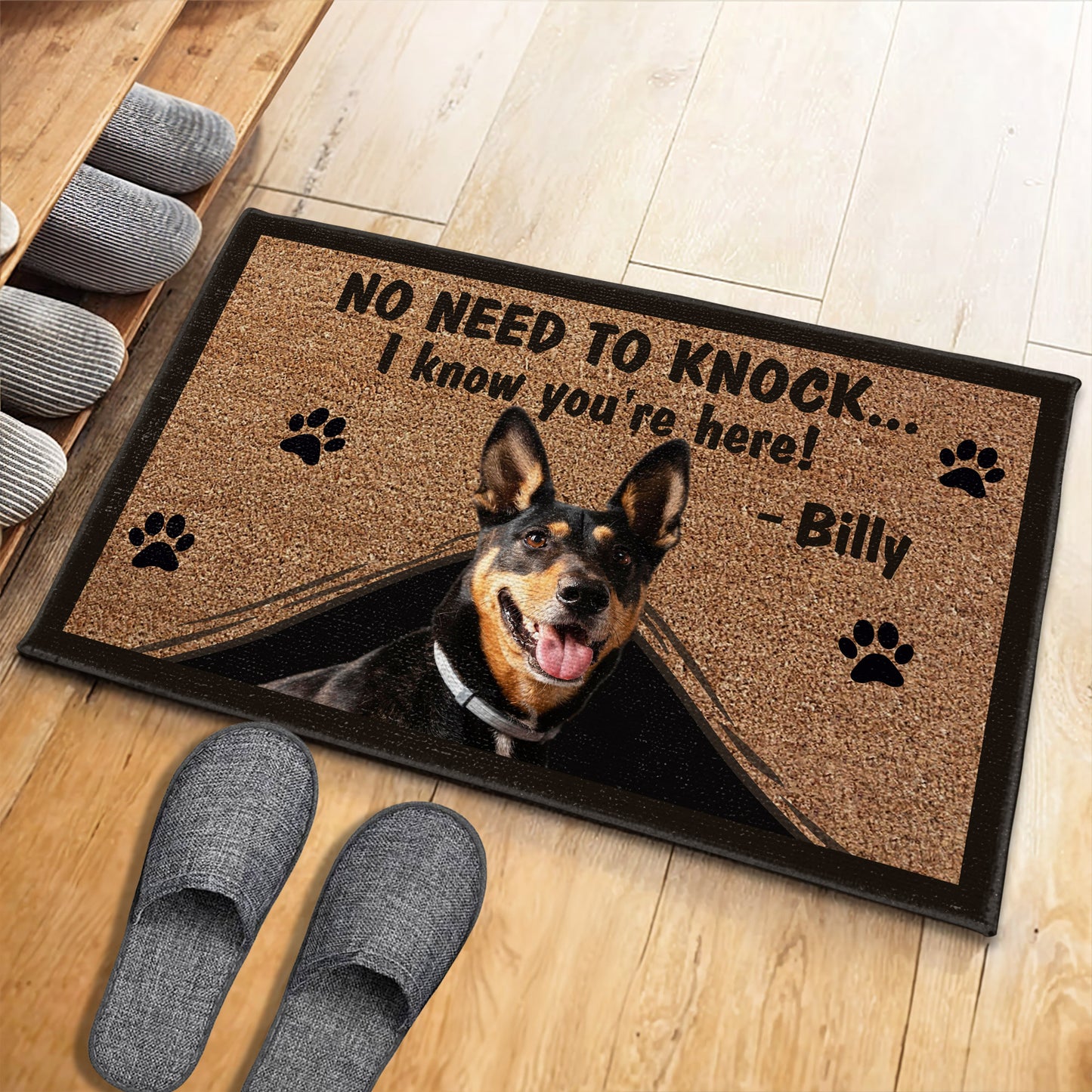 No Need To Knock I Know You're Here Dog Doormat