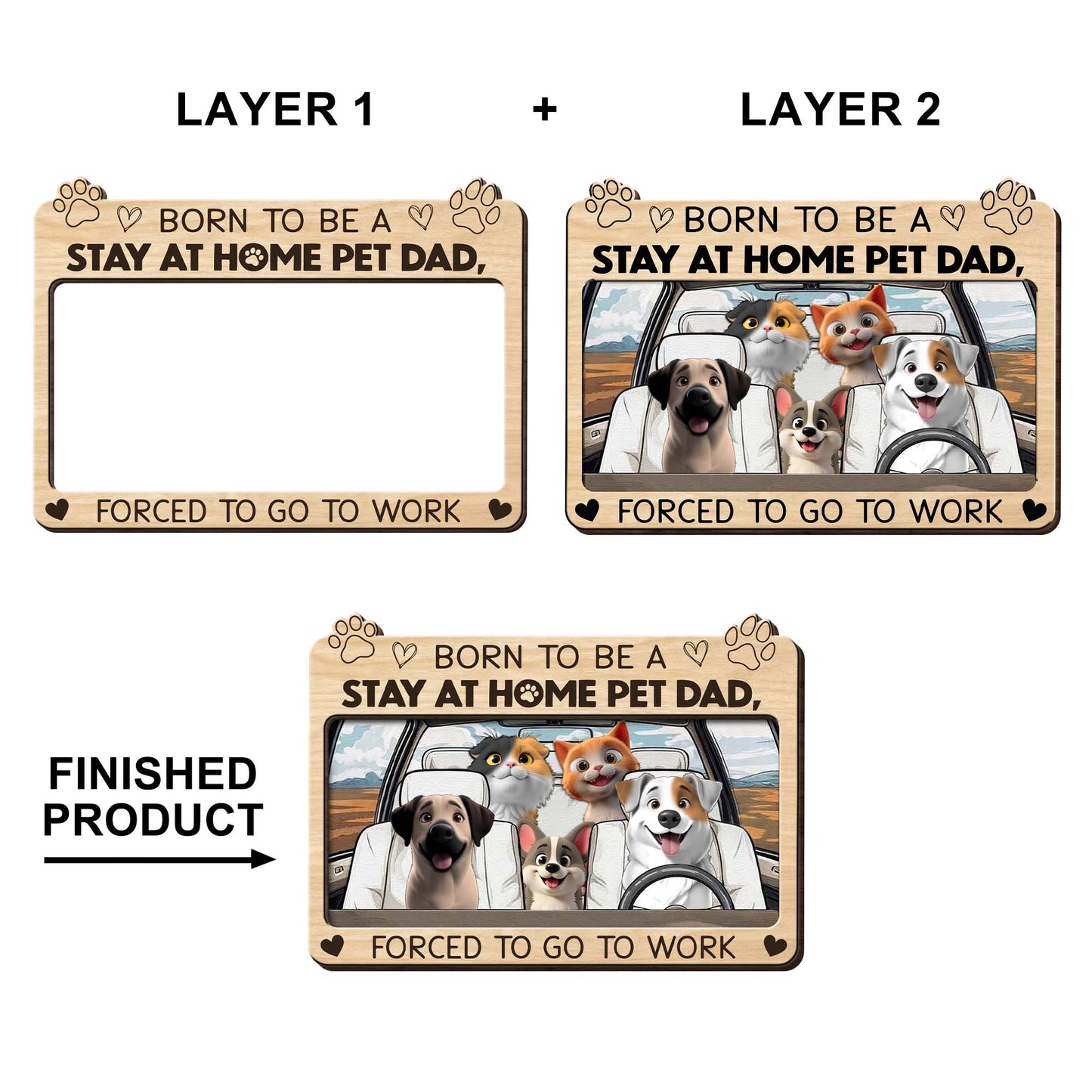 Born To Be A Stay At Home Pet Dad, Forced To Go To Work, Dogs And Car