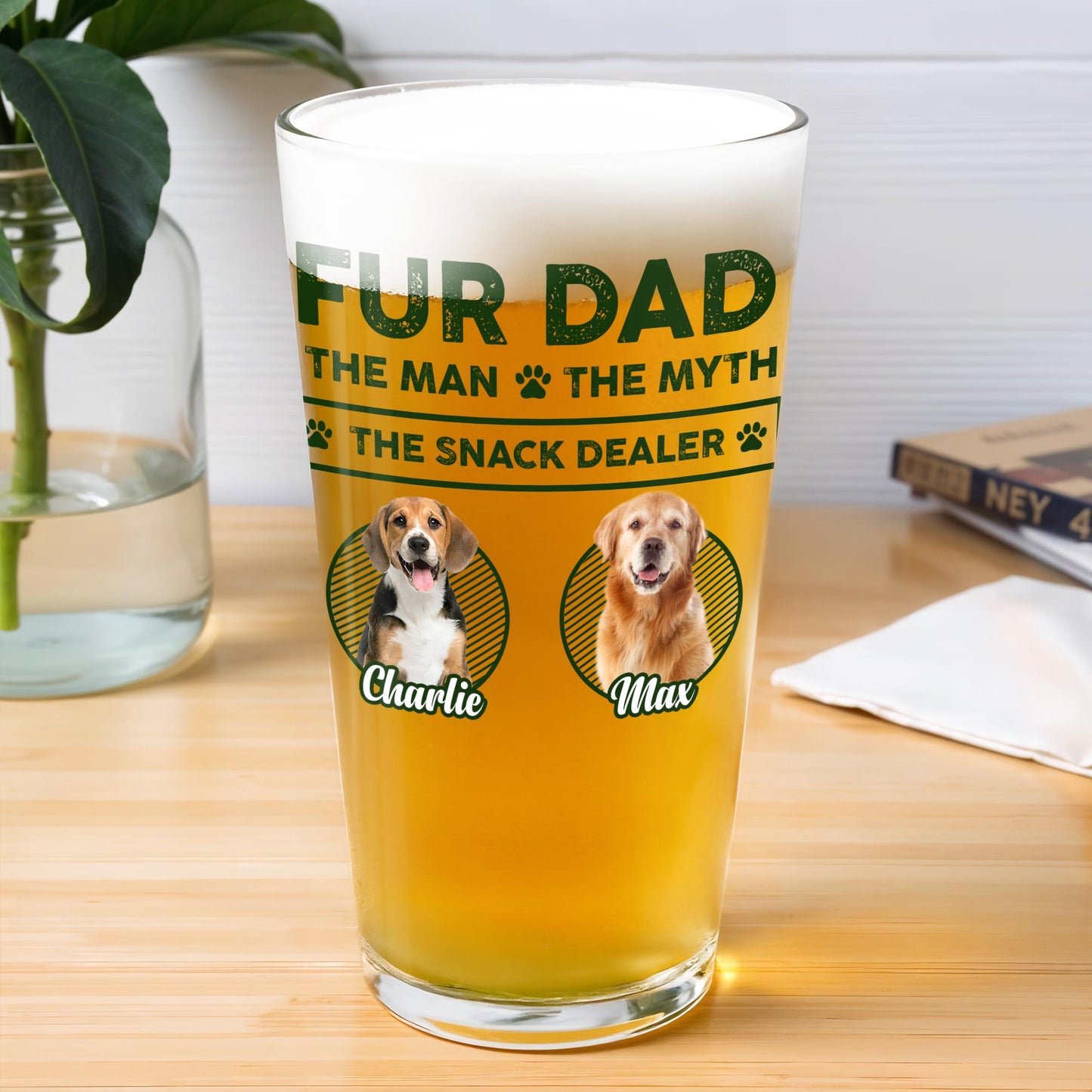 Fur Dad, The Man • The Myth • The Snack Dealer, Dogs And Paw Prints