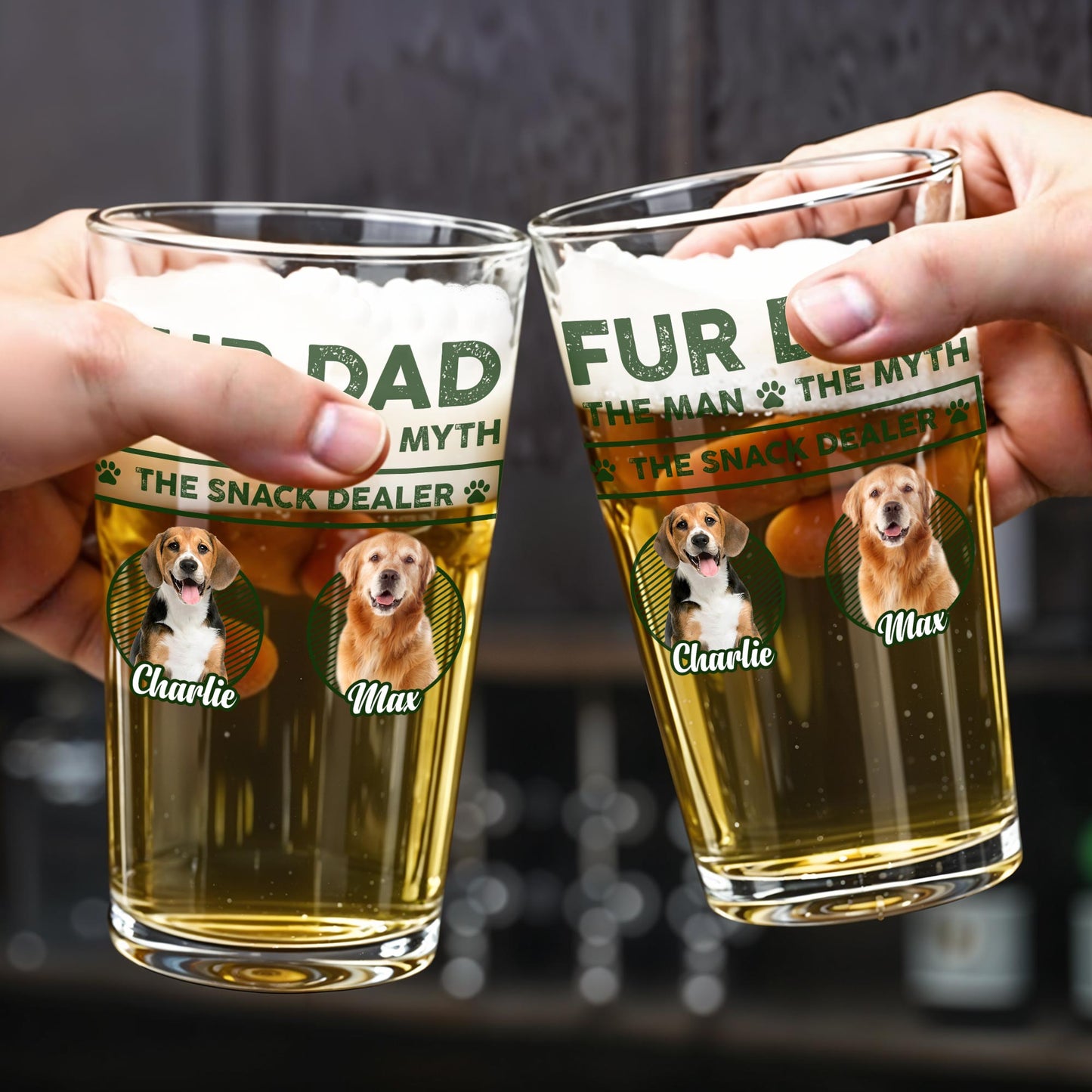 Fur Dad, The Man • The Myth • The Snack Dealer, Dogs And Paw Prints