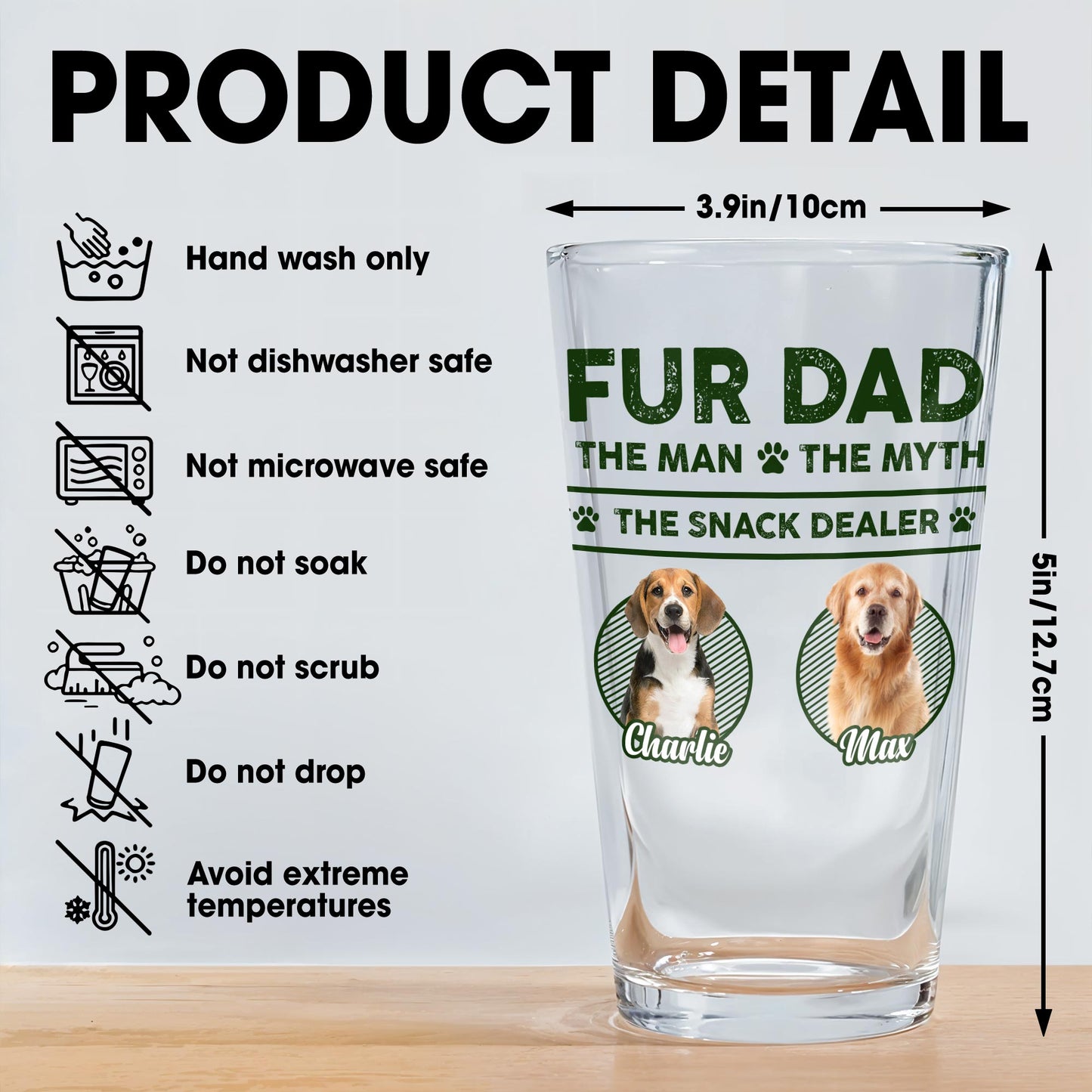 Fur Dad, The Man • The Myth • The Snack Dealer, Dogs And Paw Prints