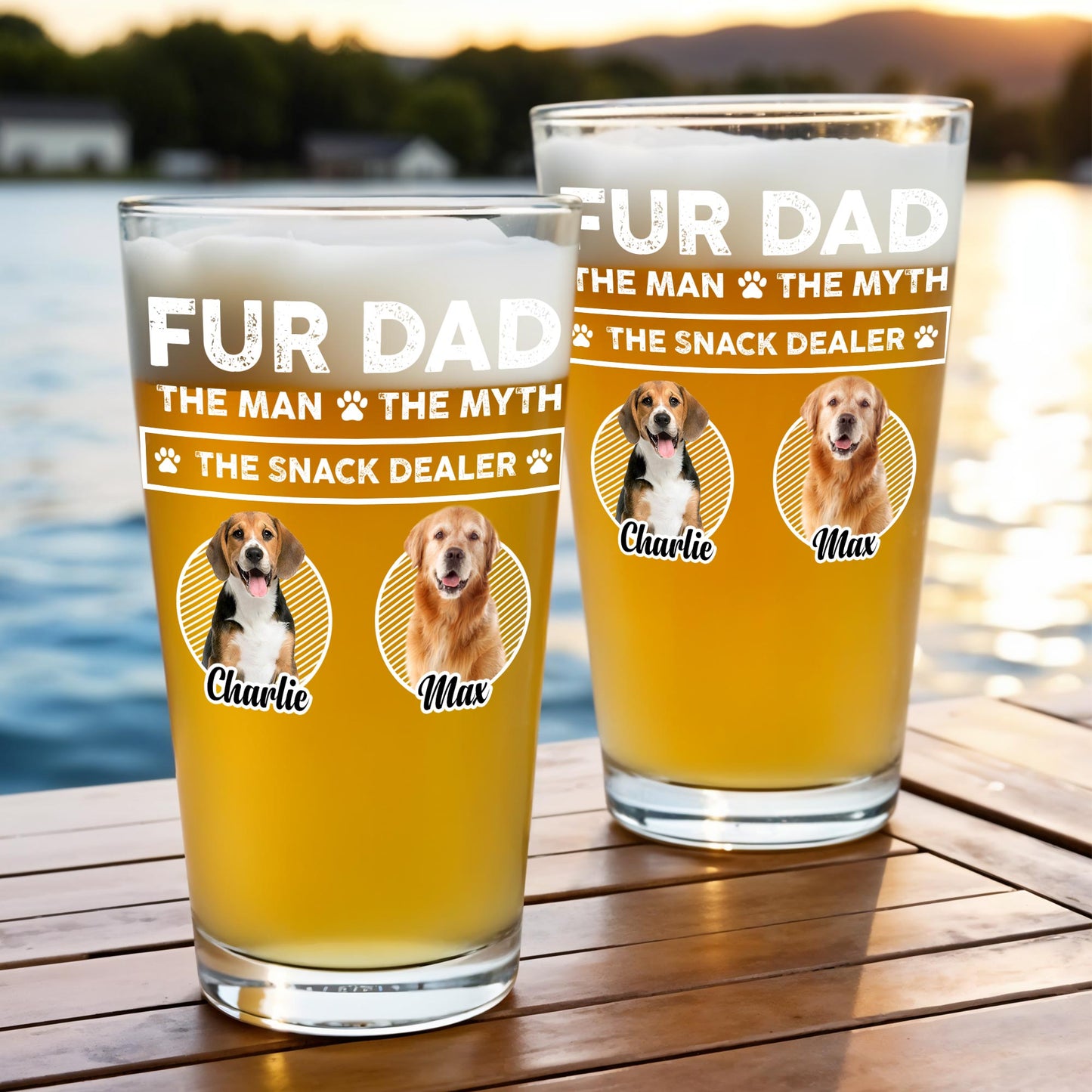 Fur Dad, The Man • The Myth • The Snack Dealer, Dogs And Paw Prints