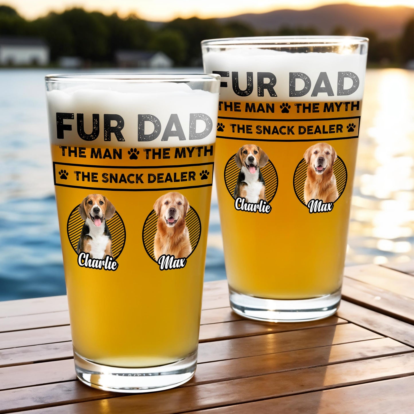 Fur Dad, The Man • The Myth • The Snack Dealer, Dogs And Paw Prints