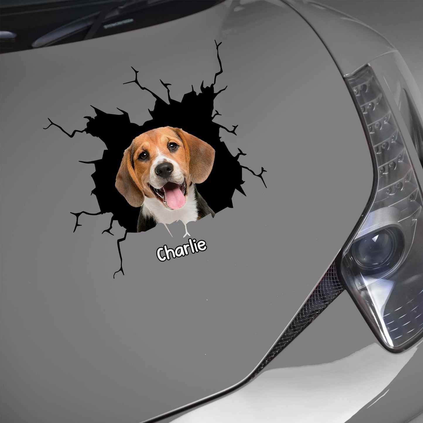 Delightful Custom Dog Decal - Personalized Decor Decal - PET111_STIK