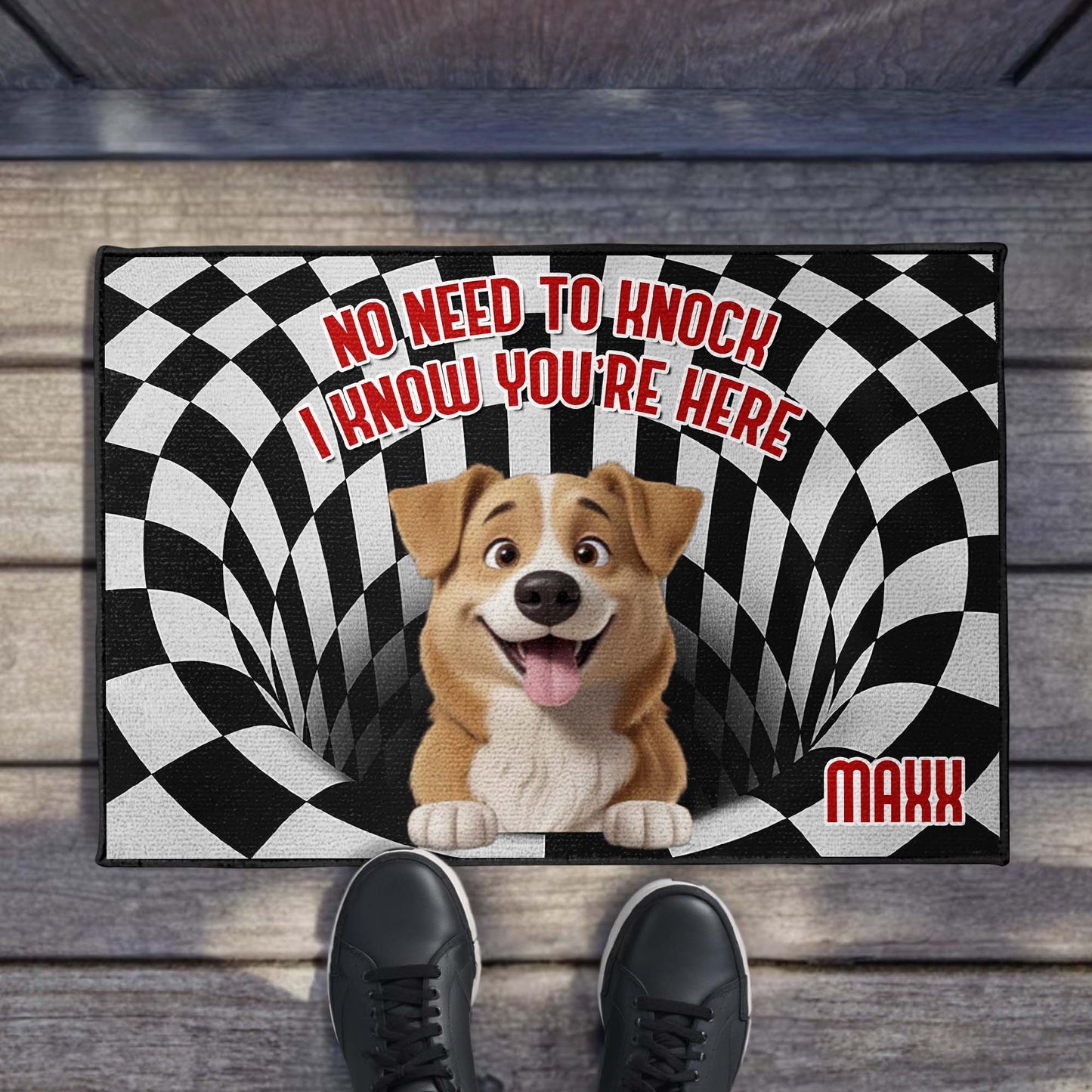 No Need To Knock I Know You're Here Dog Doormat