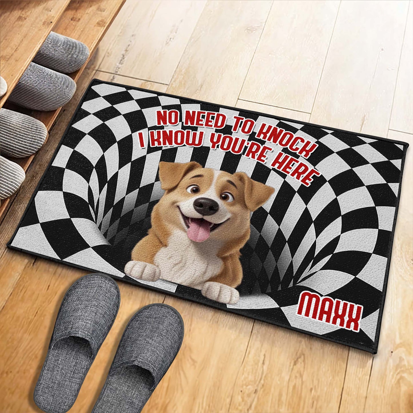 No Need To Knock I Know You're Here Dog Doormat