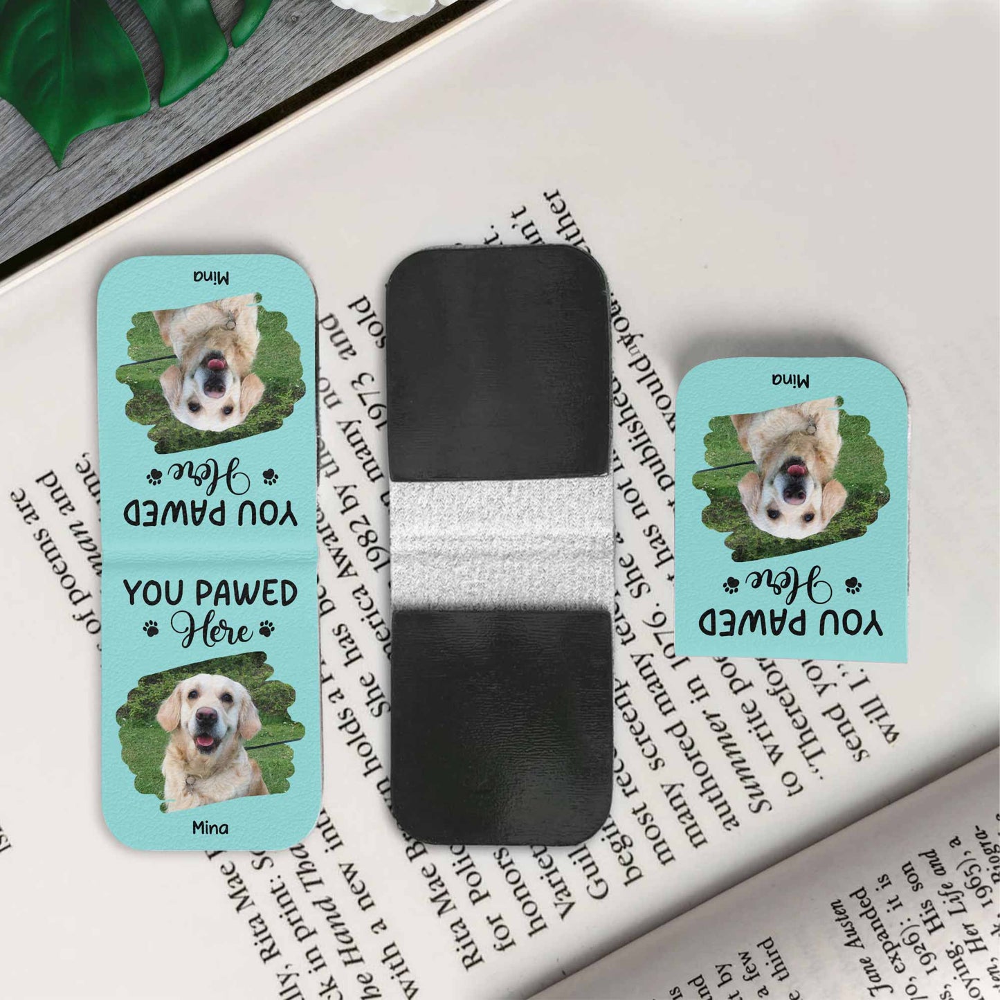 You Pawed Here, Bookmark With Dog and Paws