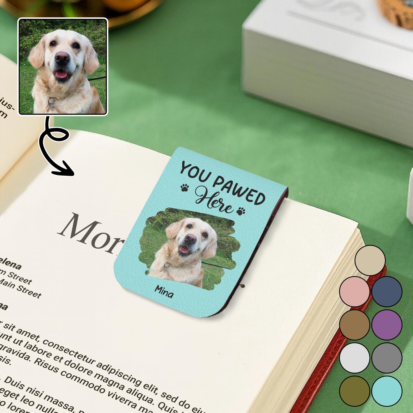 You Pawed Here, Bookmark With Dog and Paws