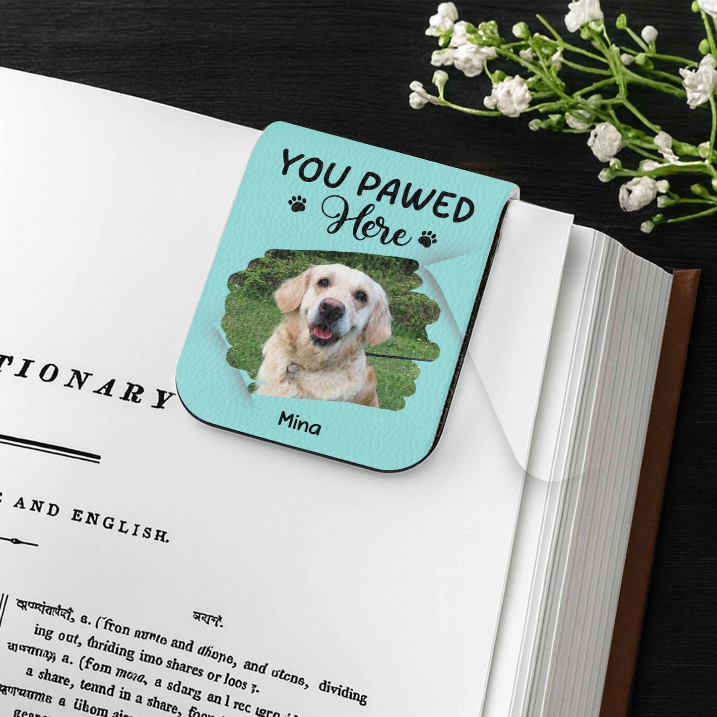 You Pawed Here, Bookmark With Dog and Paws