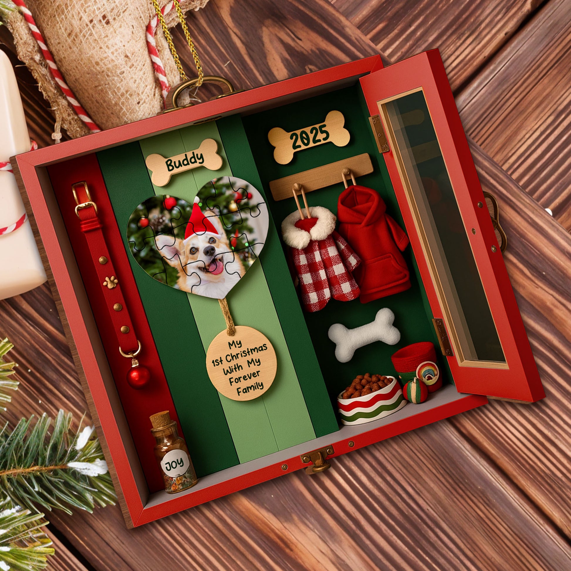 My 1st Christmas With My Forever Family, Dog Ornament