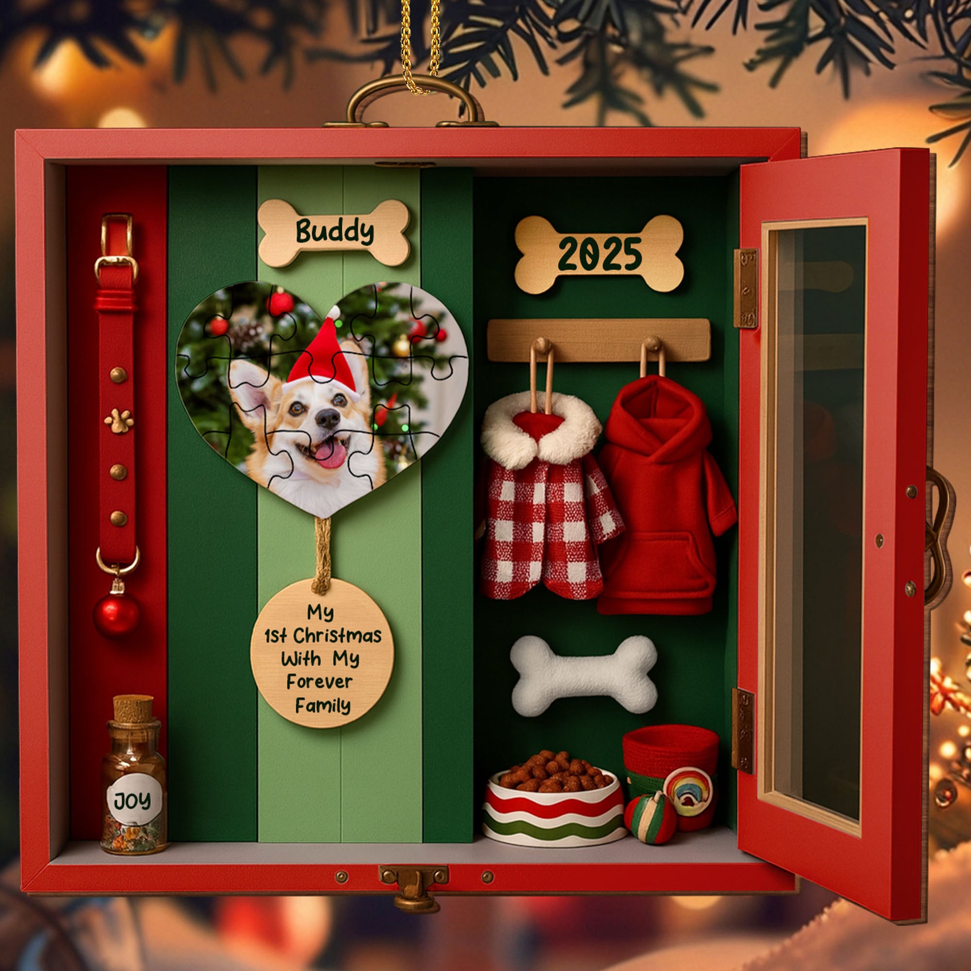 My 1st Christmas With My Forever Family, Dog Ornament