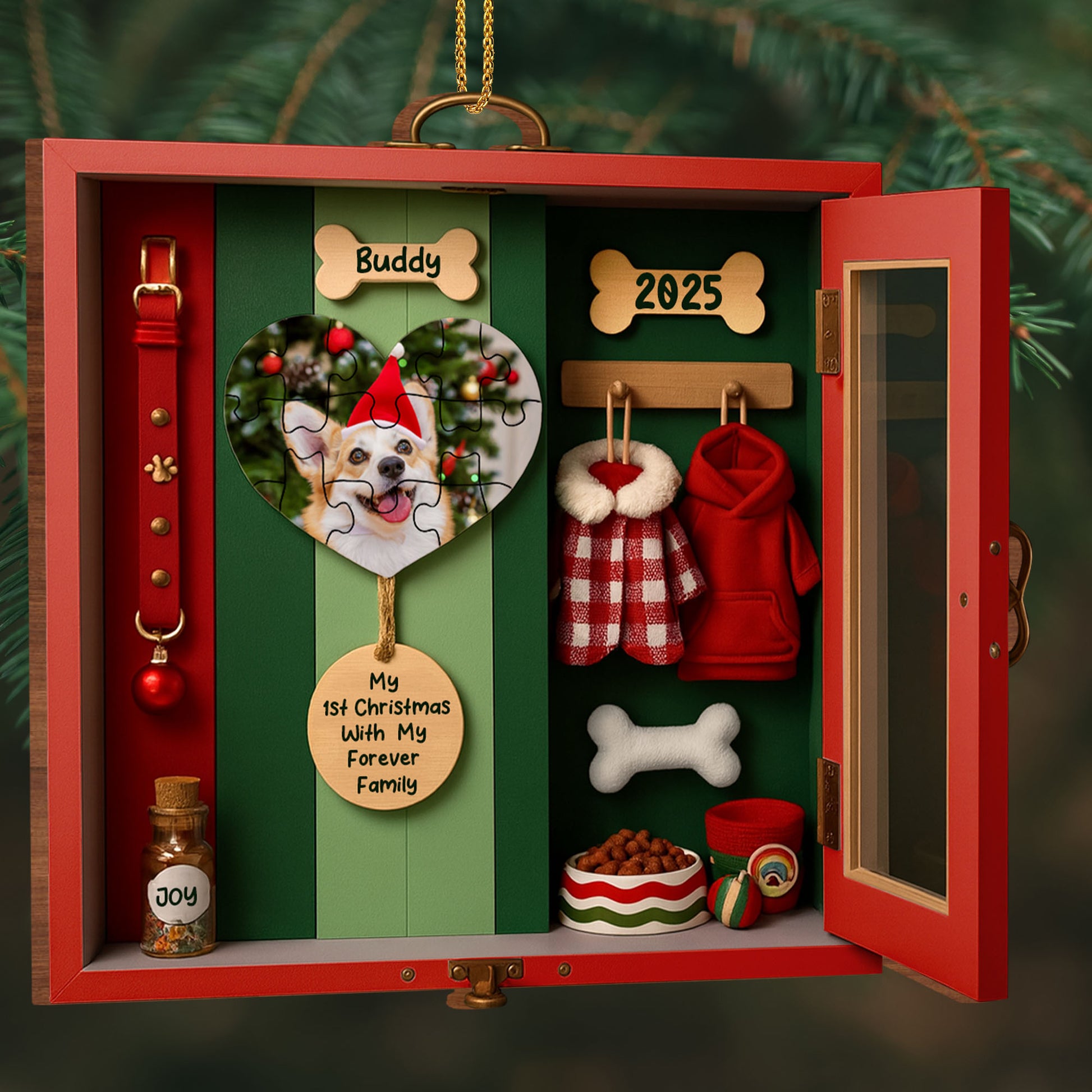 My 1st Christmas With My Forever Family, Dog Ornament