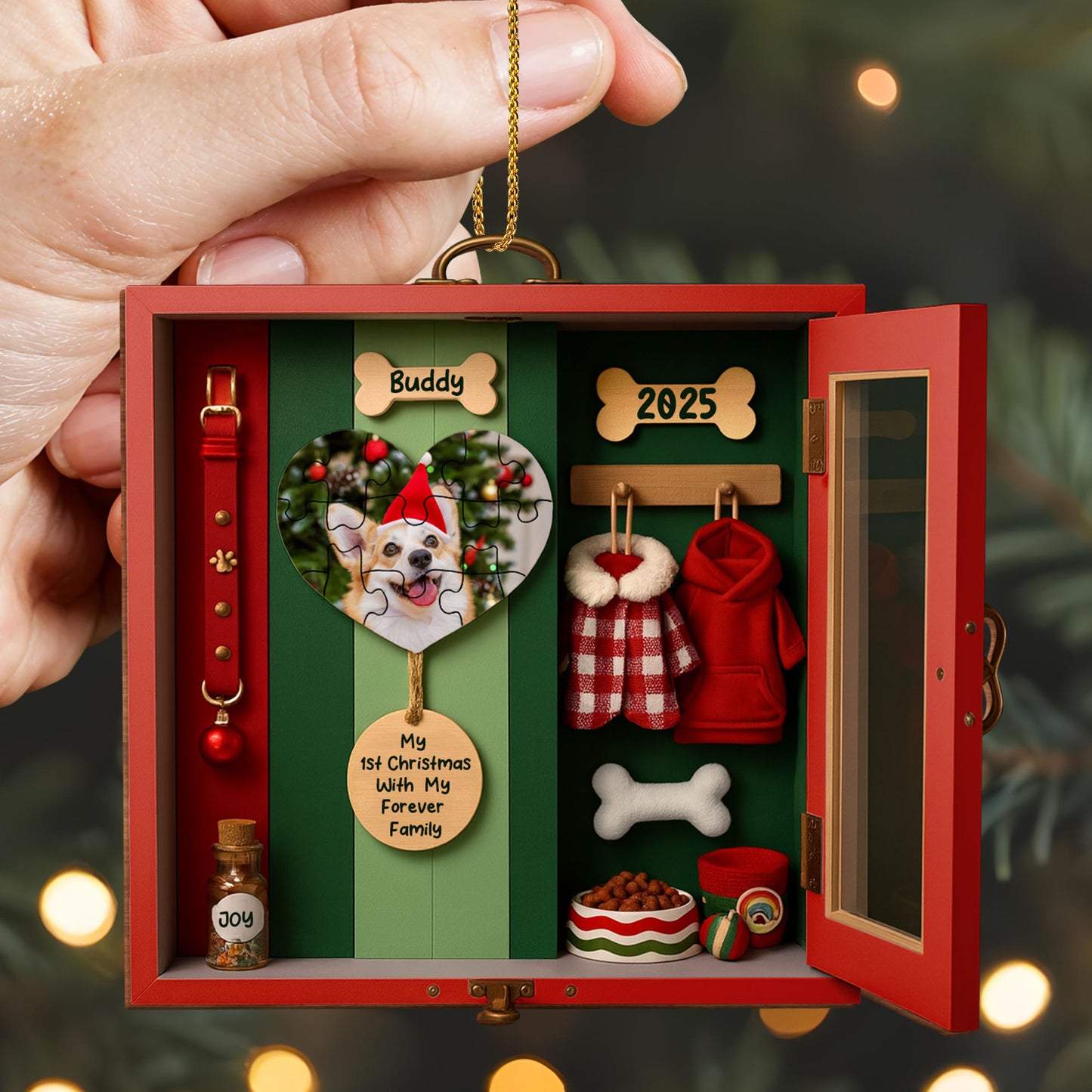 My 1st Christmas With My Forever Family, Dog Ornament