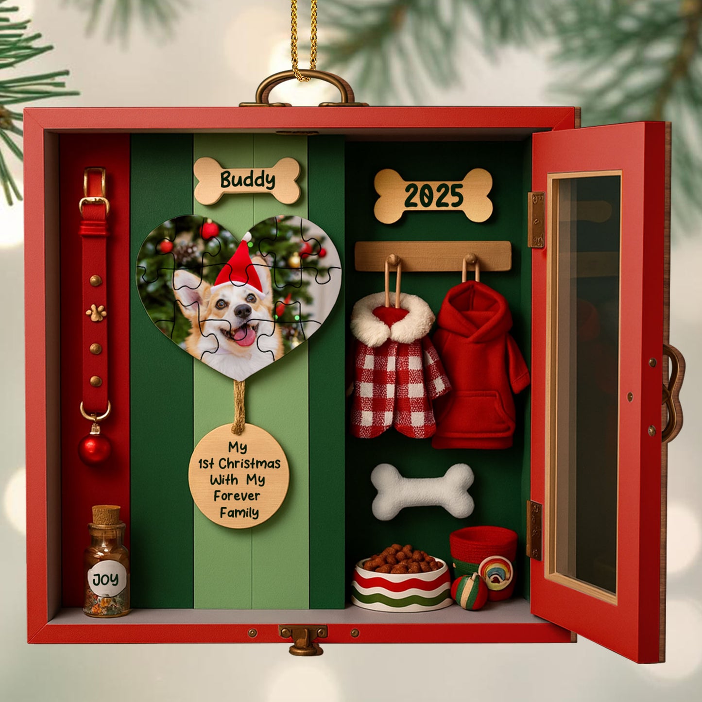 My 1st Christmas With My Forever Family, Dog Ornament