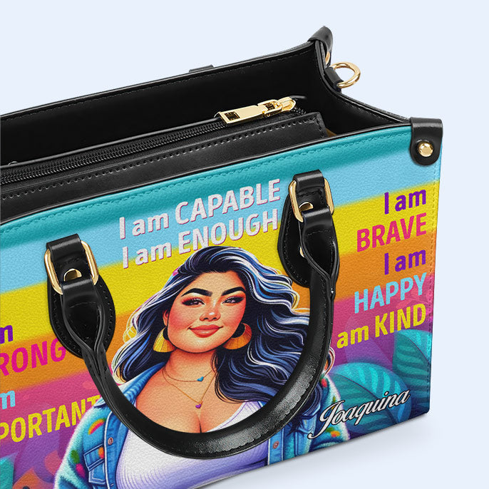 Soy Capaz - Bolso de Cuero Personalizado a Medida - PG02