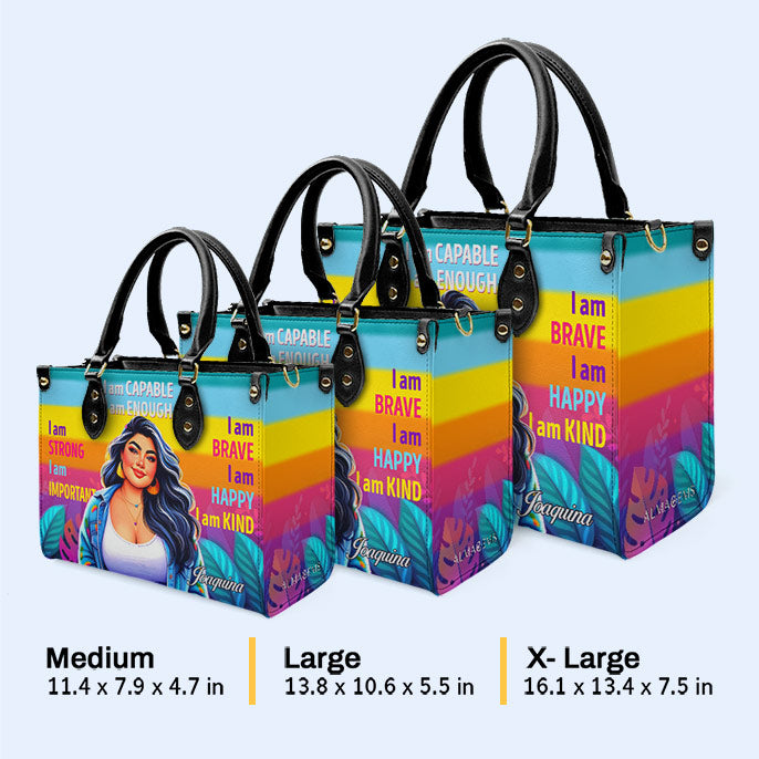 Soy Capaz - Bolso de Cuero Personalizado a Medida - PG02