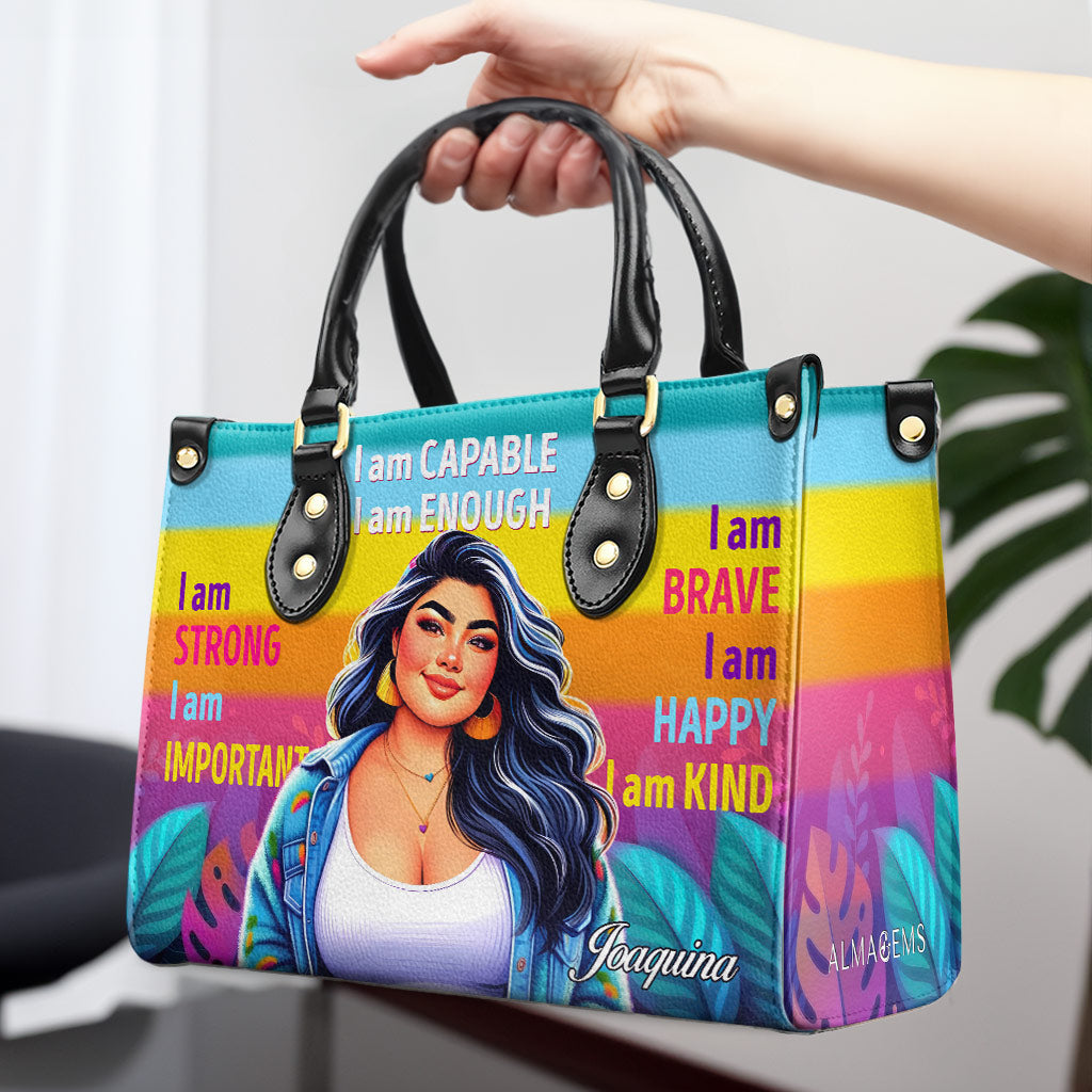 Soy Capaz - Bolso de Cuero Personalizado a Medida - PG02