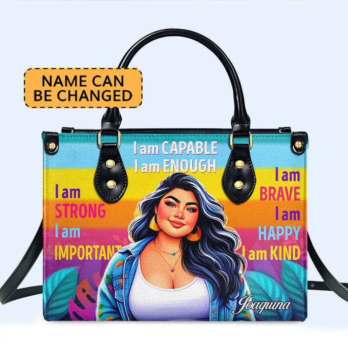 Soy Capaz - Bolso de Cuero Personalizado a Medida - PG02