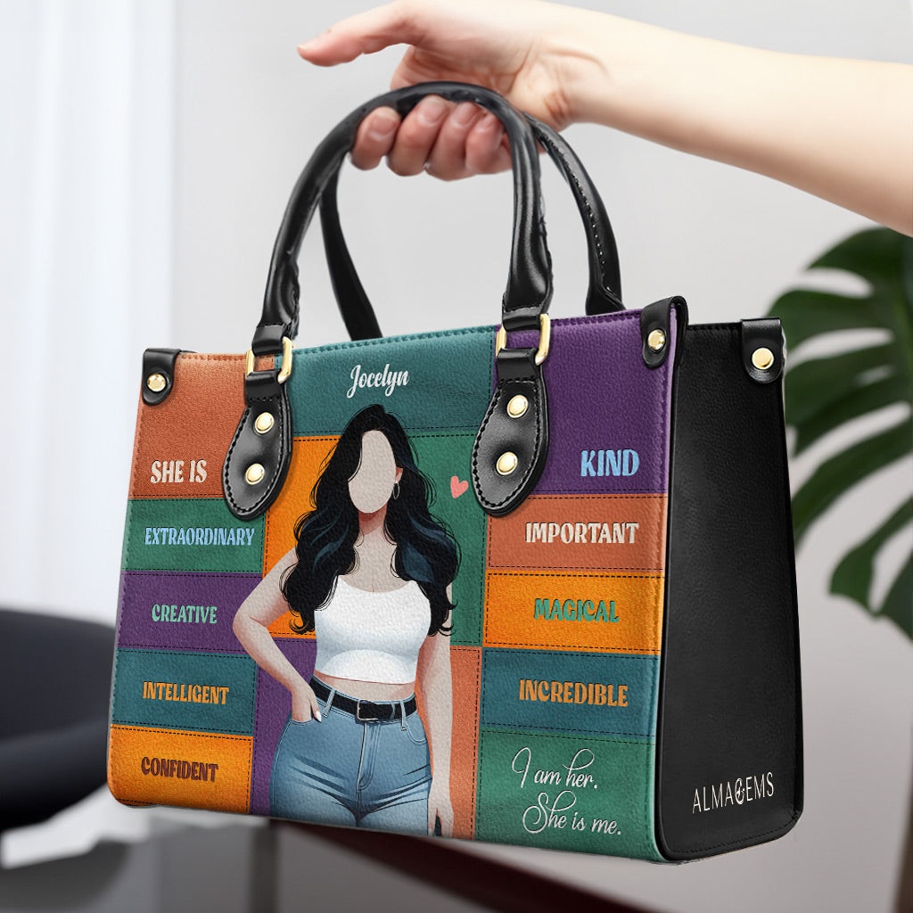 Elle est - Sac à main en cuir personnalisé - PG03