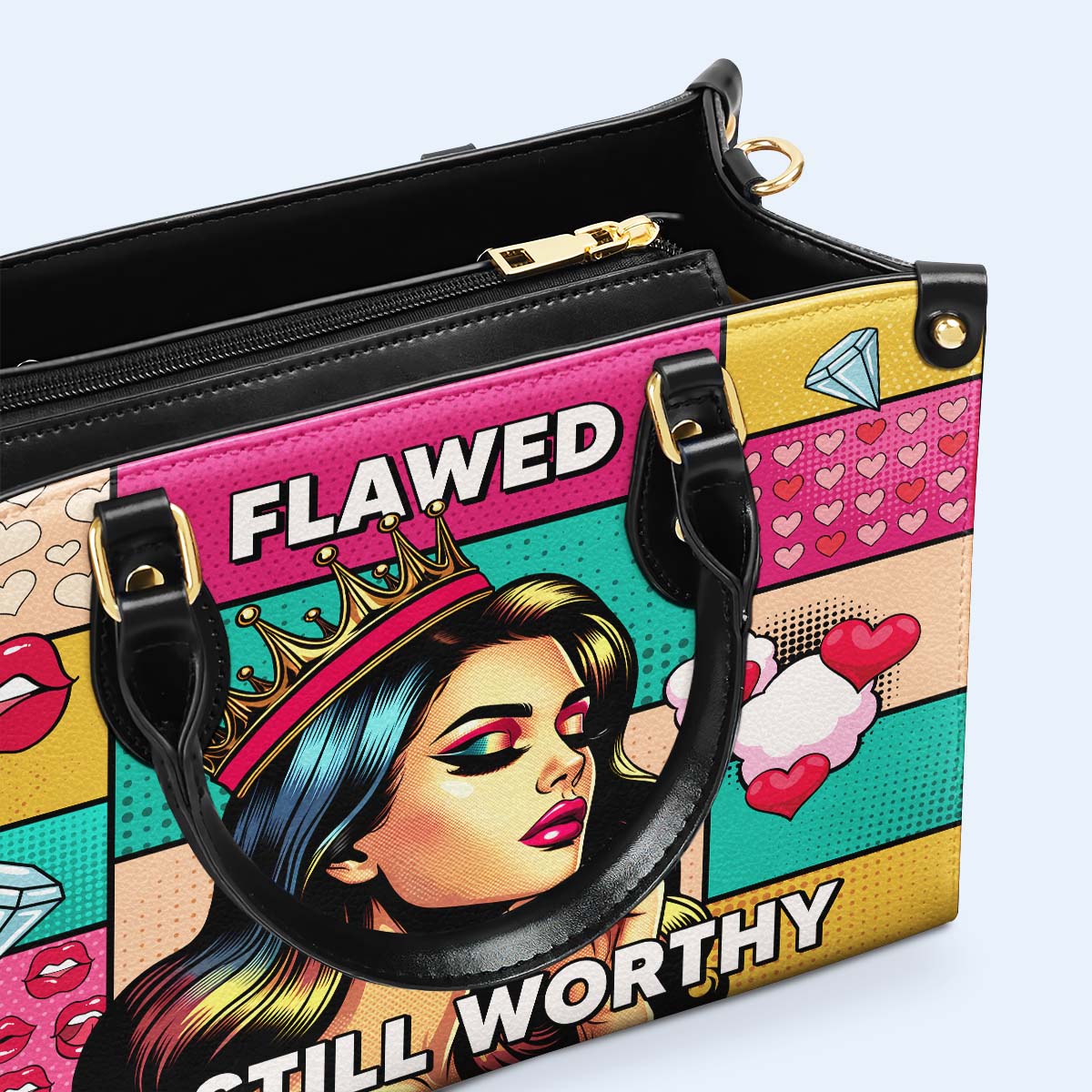 Defectuoso pero aún digno: bolso de cuero personalizado - PG18