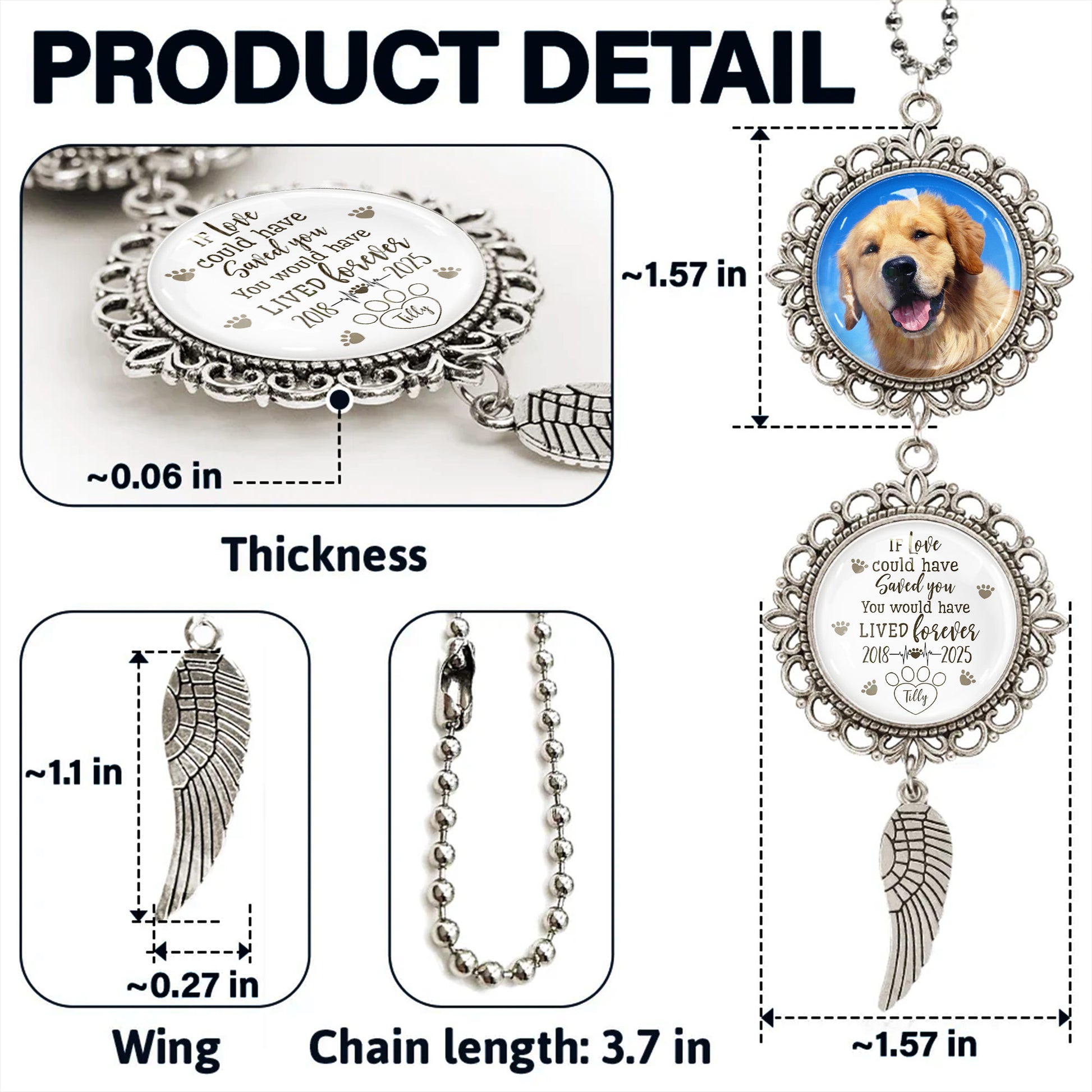 If Love Could Have Saved You, You Would Have Lived Forever, Angel Wing And Pet Photo