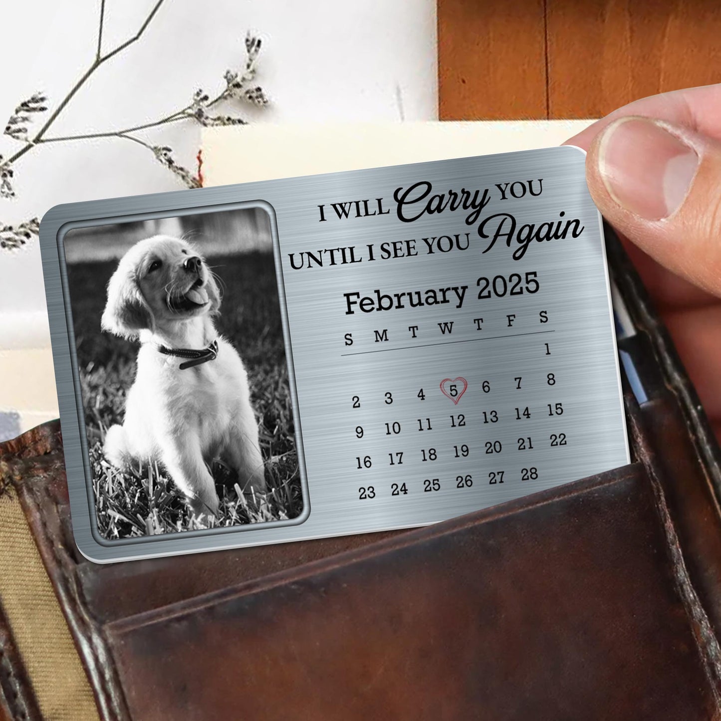 I Will Carry You Again Until I See You February 2025, Dog And Calendar